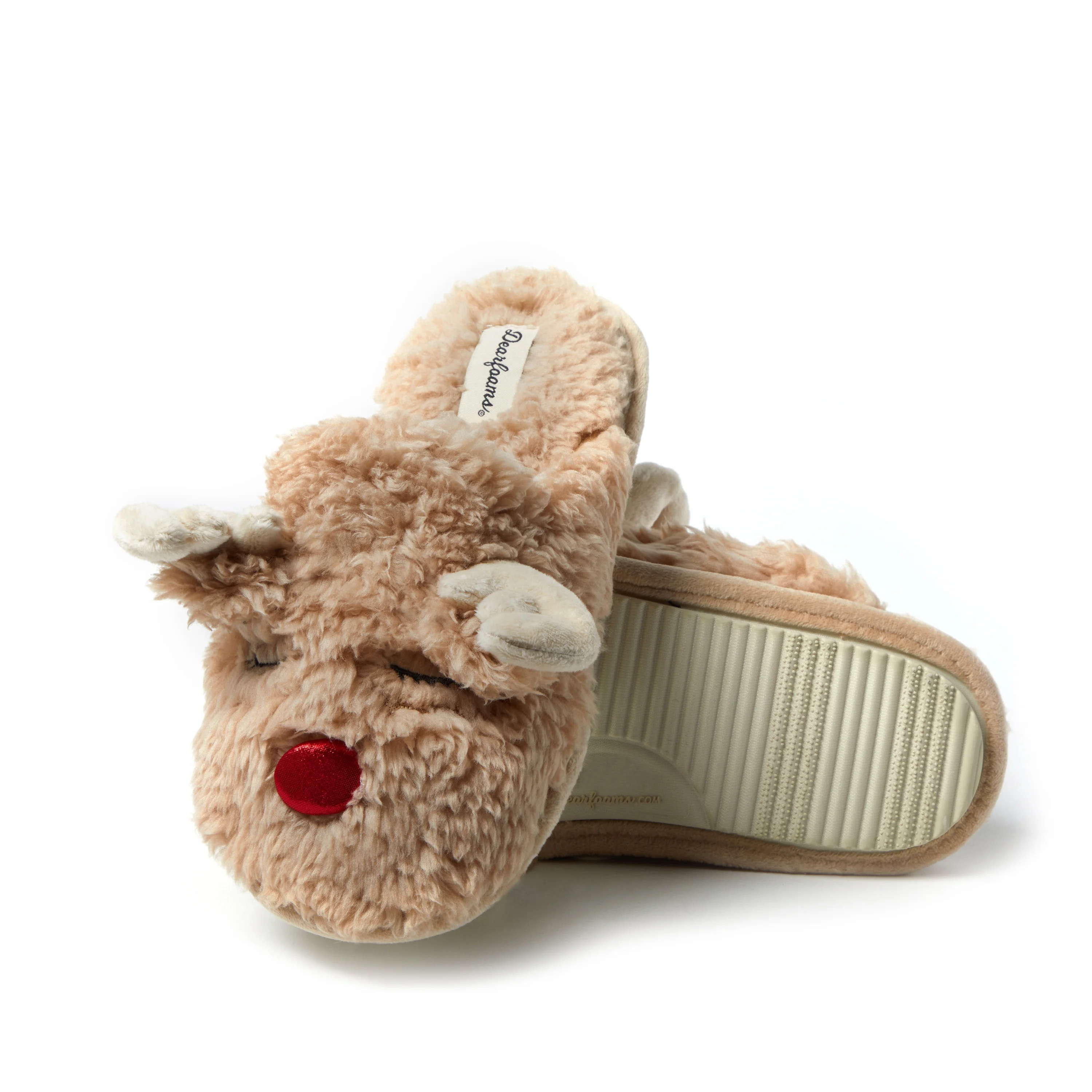 Dearfoams Women's Shay Reindeer Scuff Slipper