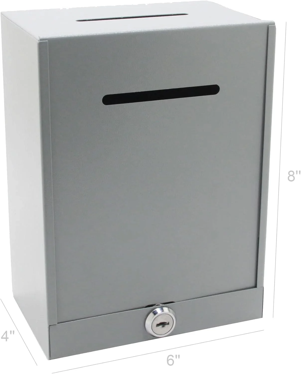 Classic Metal Box,Donation Box,Secure Collection Box,Ballot Box,Ticket Box,Easy Wall Mount 15610