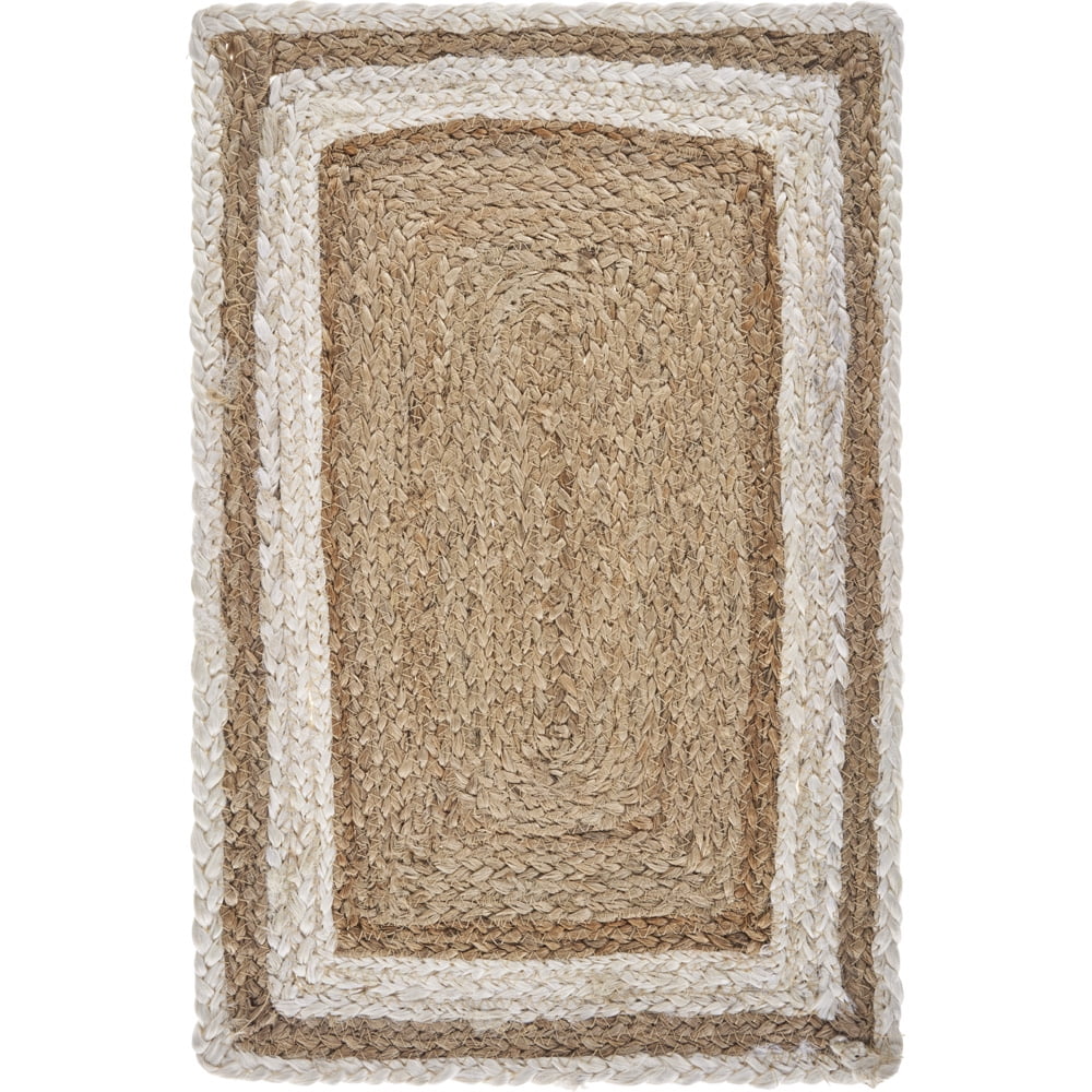Ox Bay Tri-toned Bleach Natural Jute 19 in. x 13 in. Placemats ( Set of 4 )