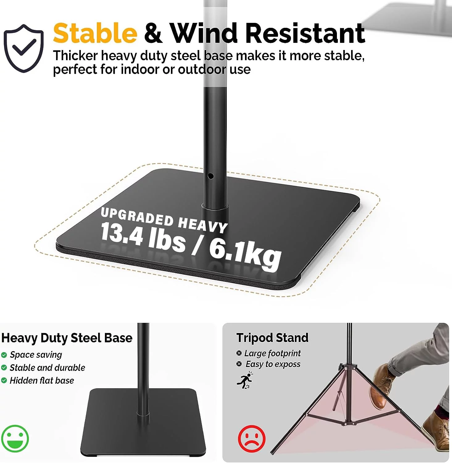 ShowMaven Backdrop Stand, 8x10 ft Adjustable Photo Backdrop Stand Kit, Heavy Duty Backdrop Stand with Steel Base for Photography, Photo Video Studio, Birthday Parties, Wedding (Black)