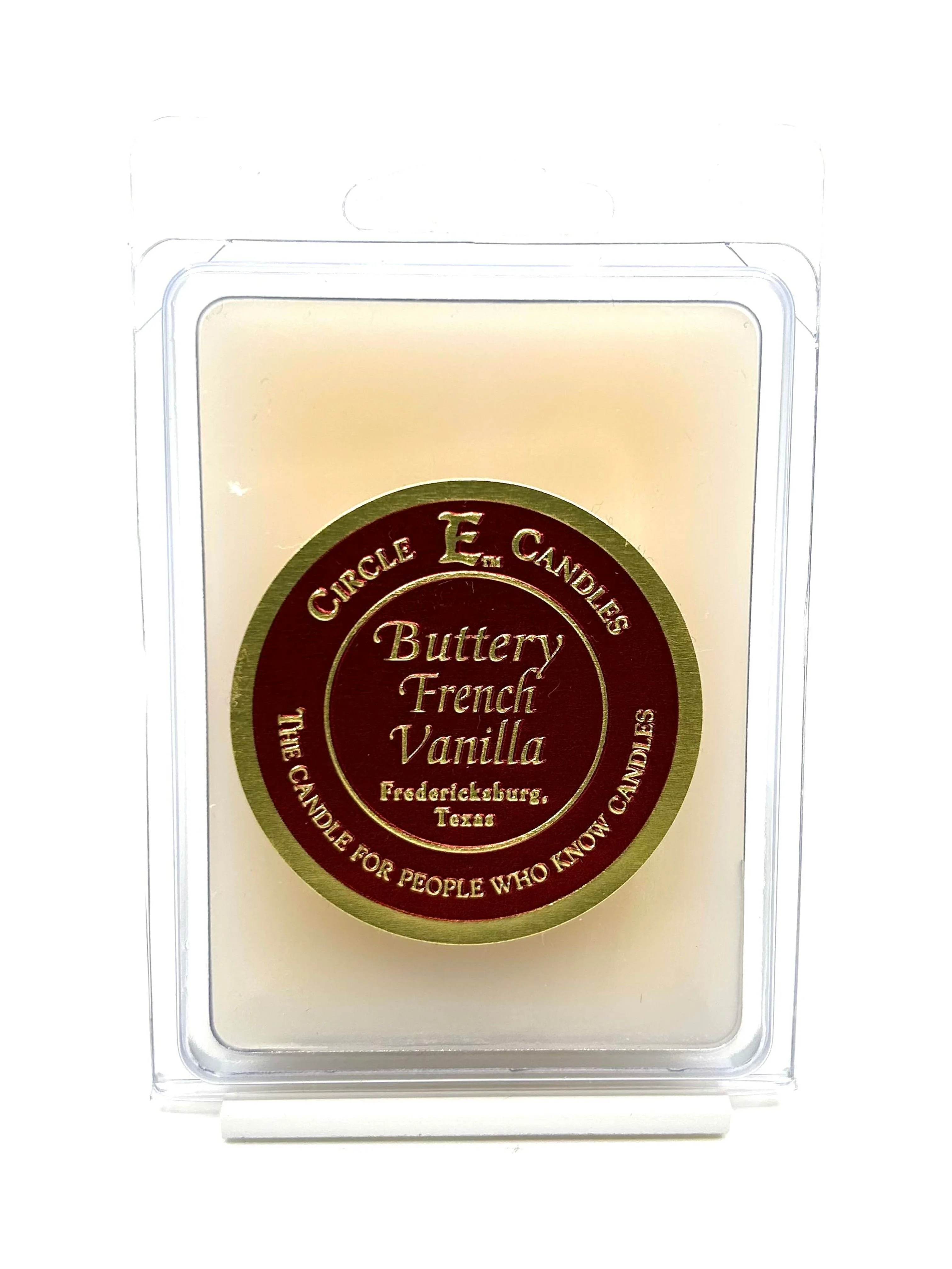 Circle E Candles Wax Melt Tart, Buttery French Vanilla Scent, Pack of 6 Tarts, Extra Small Size 3oz