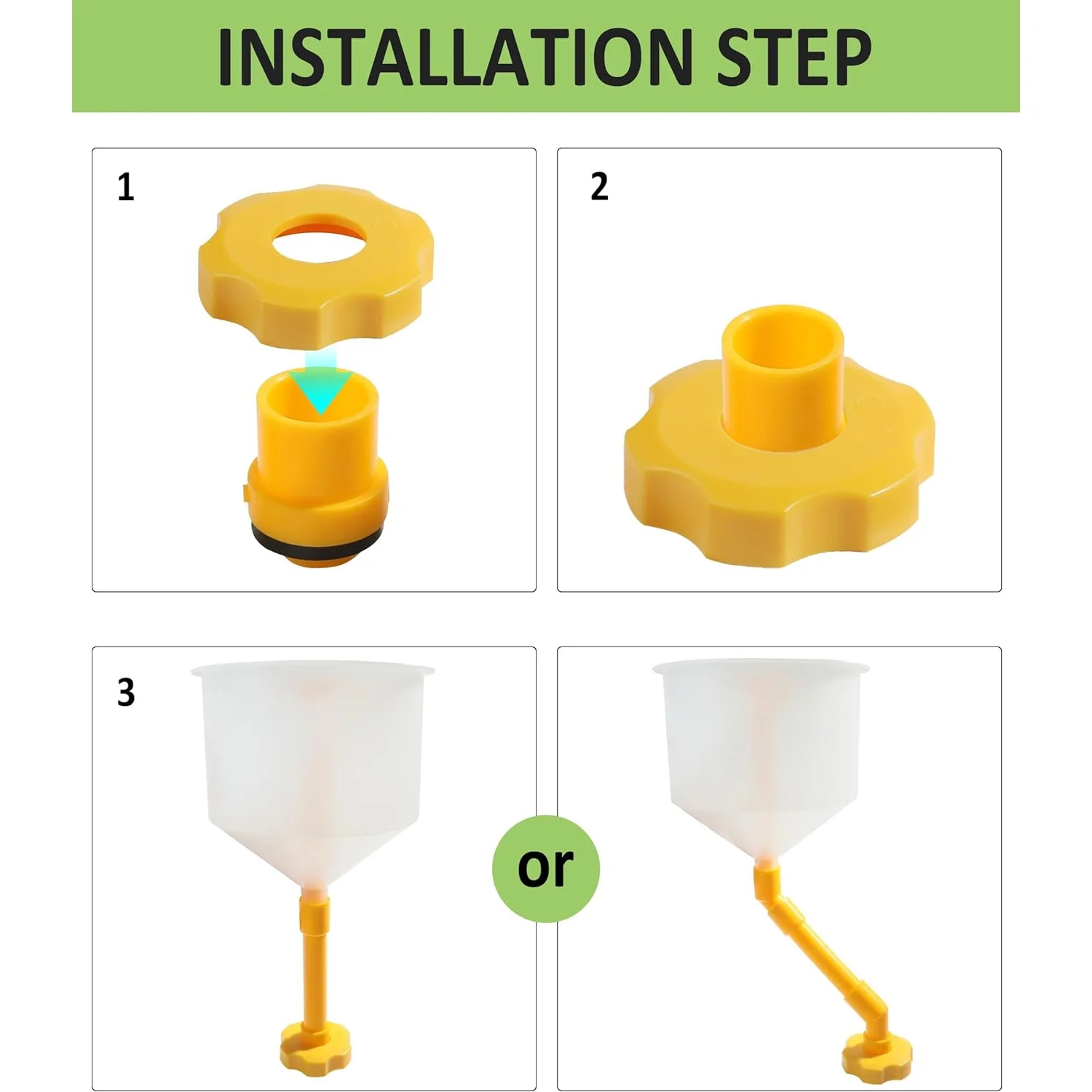 Spill Proof Radiator Coolant Filling Funnel Kit - 15pcs Cooling System Fill Kit