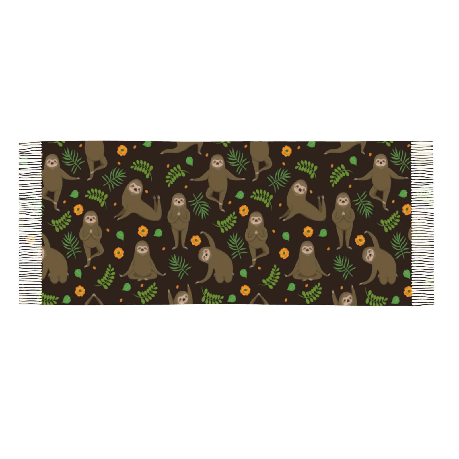 Ocsxa Scarf Shawl Wraps For Women Soft Cashmere Scarf Sloth Doing Yoga Printed Large Blanket Scarf