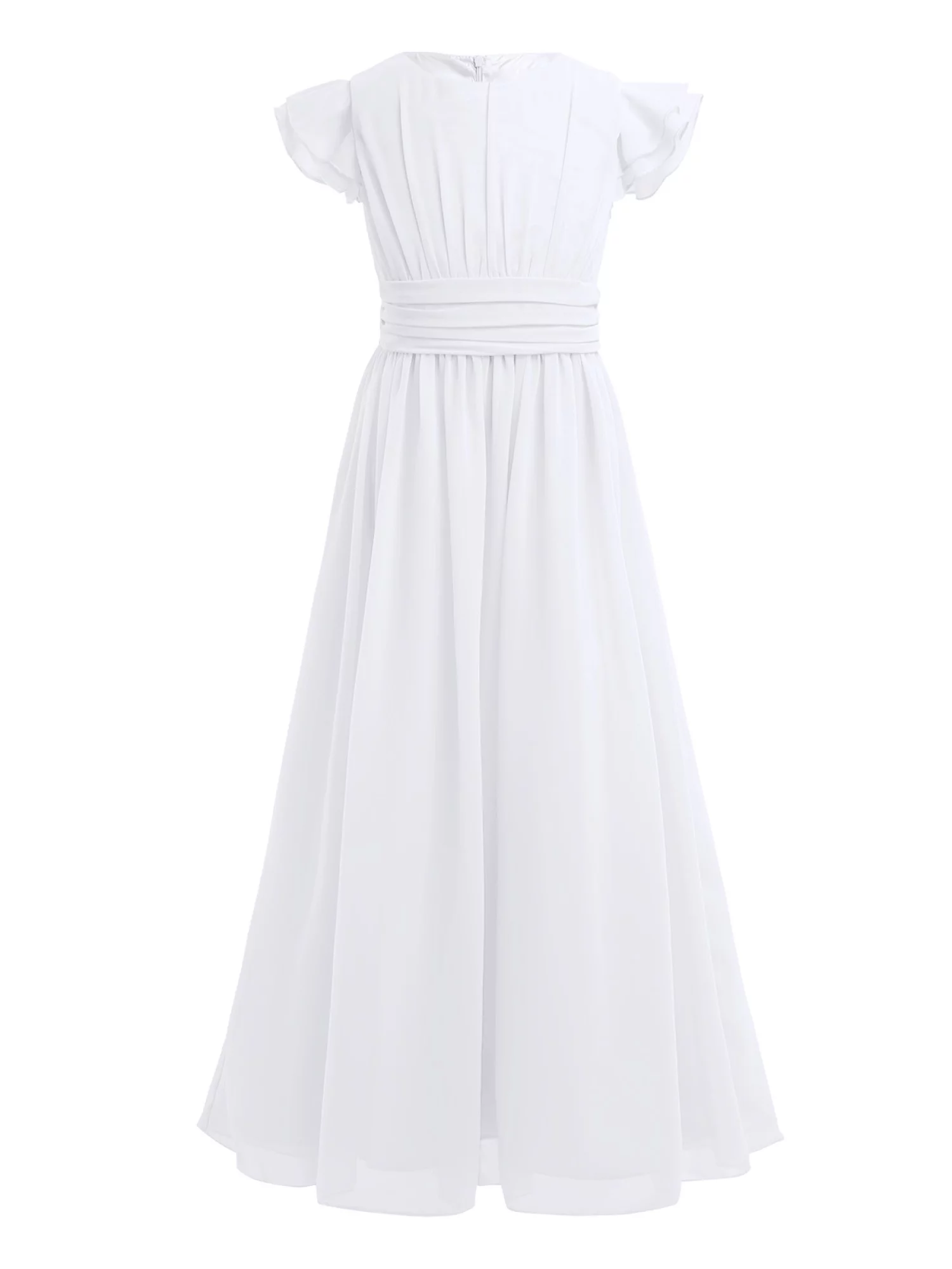 Aislor Little Big Girls First Communion Gown Sleeveless Bridesmaid Princess Dress