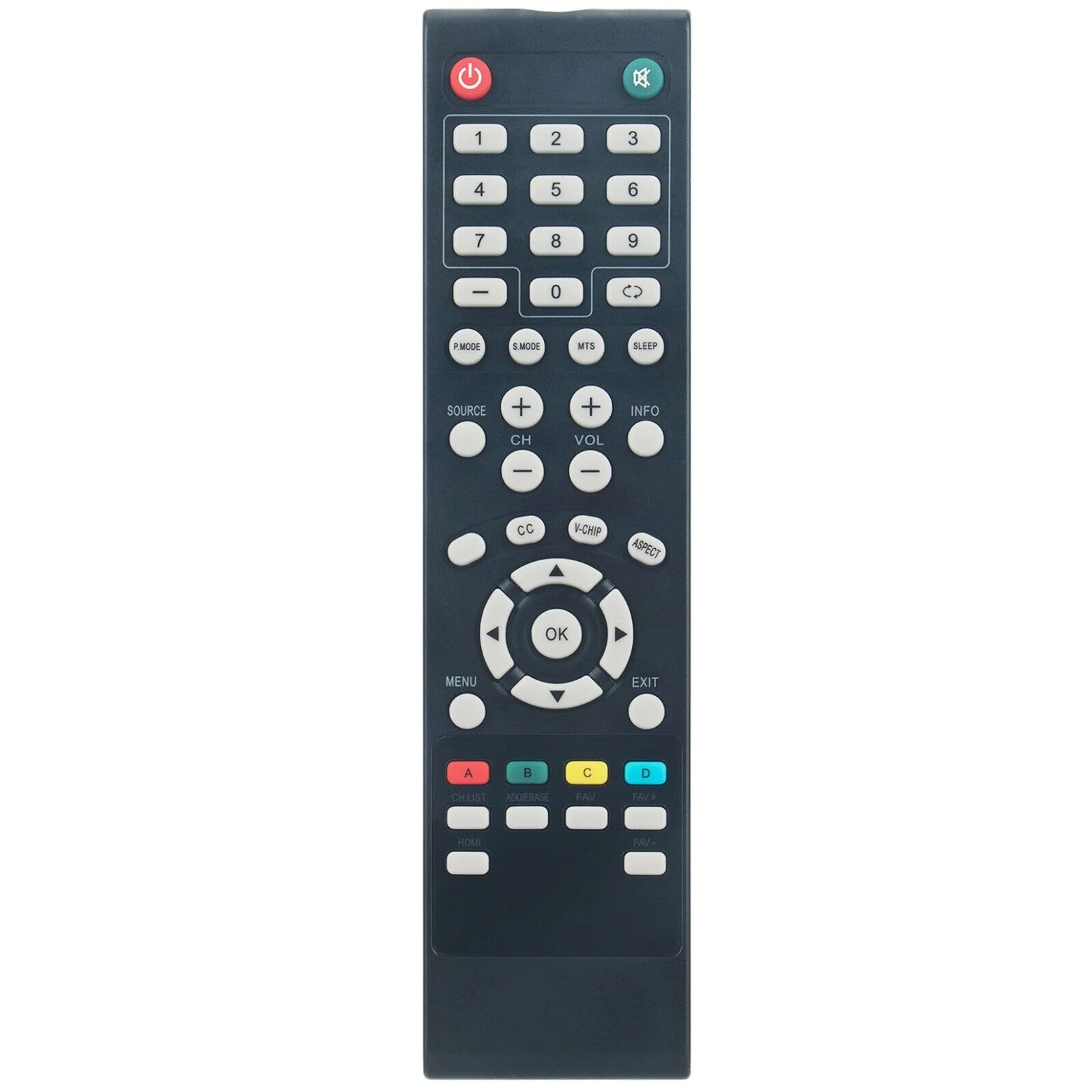 New Replaced Remote Control Fit for RCA TV RLED1945A-E RLDED4331-B RLDED4215A-E RLDED3258A-H