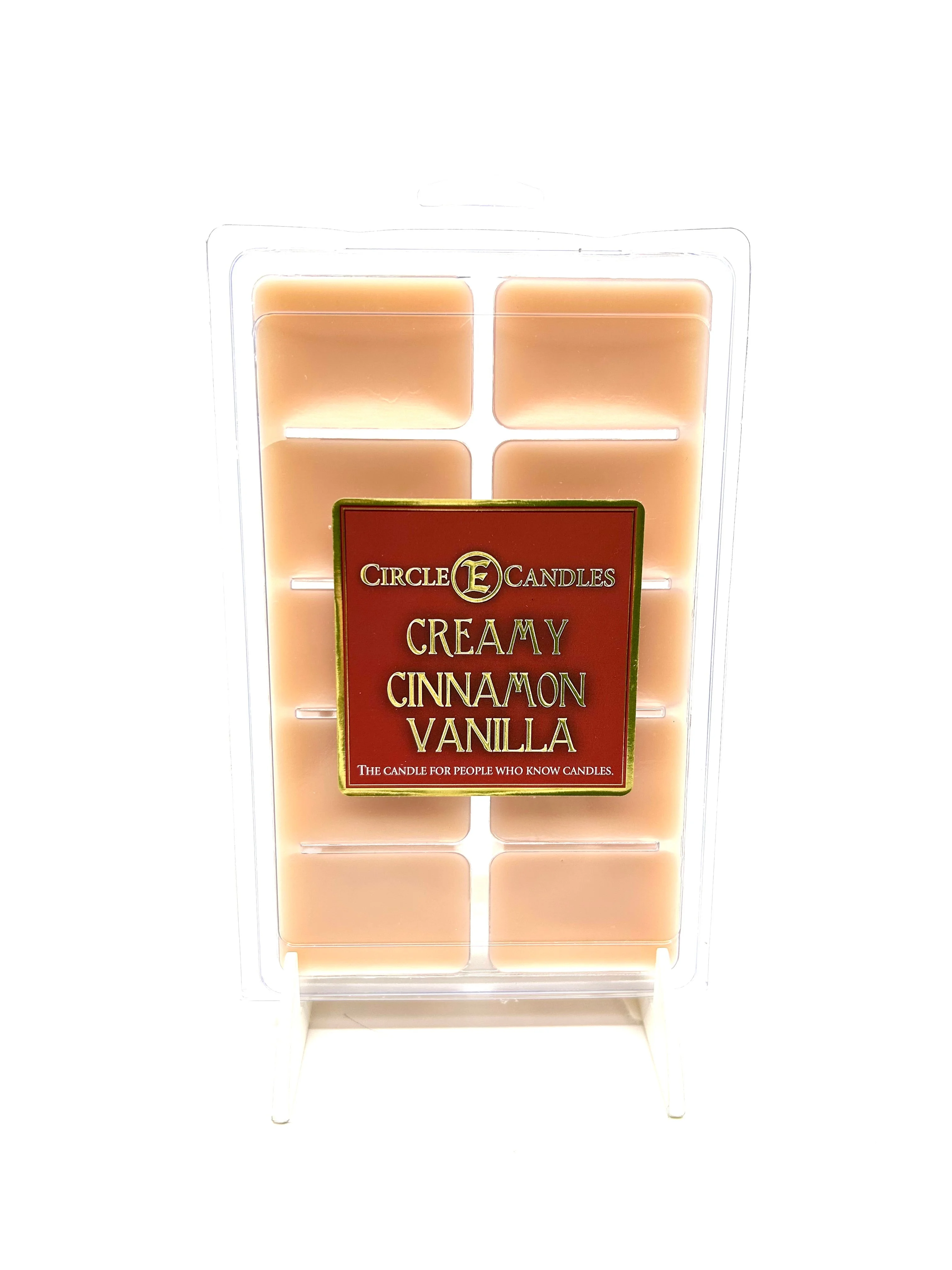 Circle E Candles Wax Melt Tart, Creamy Cinnamon Vanilla Scent, Pack of 10 Tarts