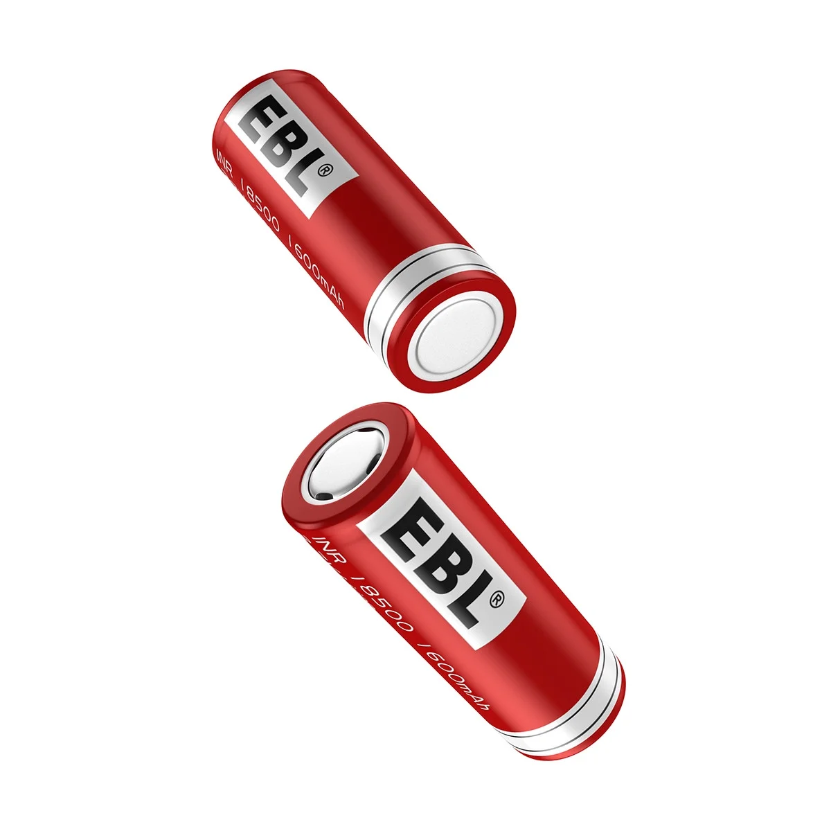 EBL 4Packs 18500 1600mAh Li-ion Rechargeable Batteries 3.7V Lithium ion Battery with Charger