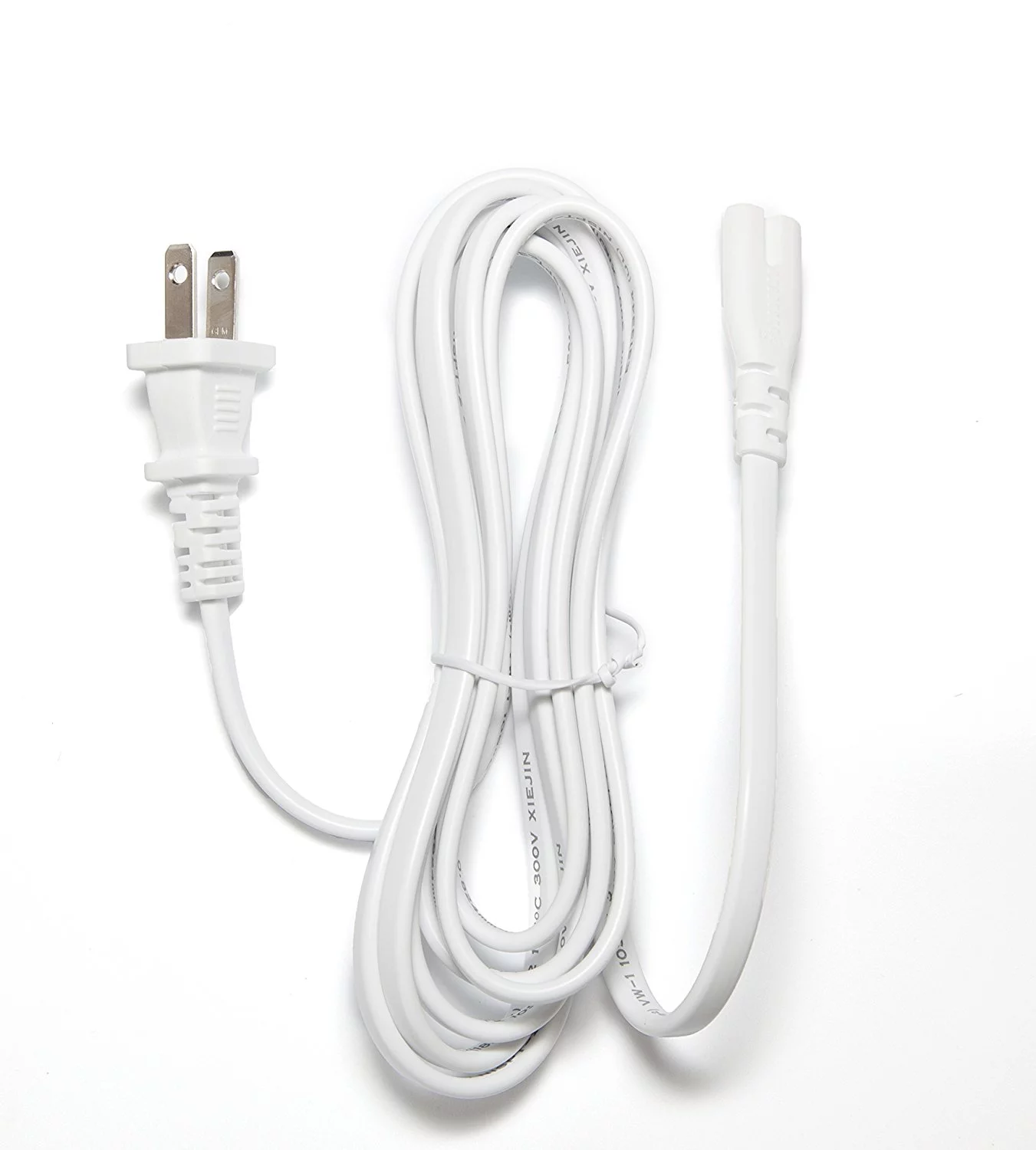 [UL Listed] OMNIHIL White 10 Feet Long AC Power Cord Compatible with ANKER NEBULA PRIZM