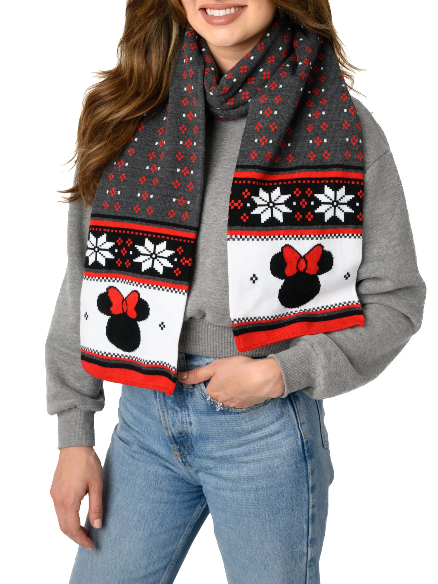 Adult Minnie Mouse Knit Scarf Disney Women Teen 70