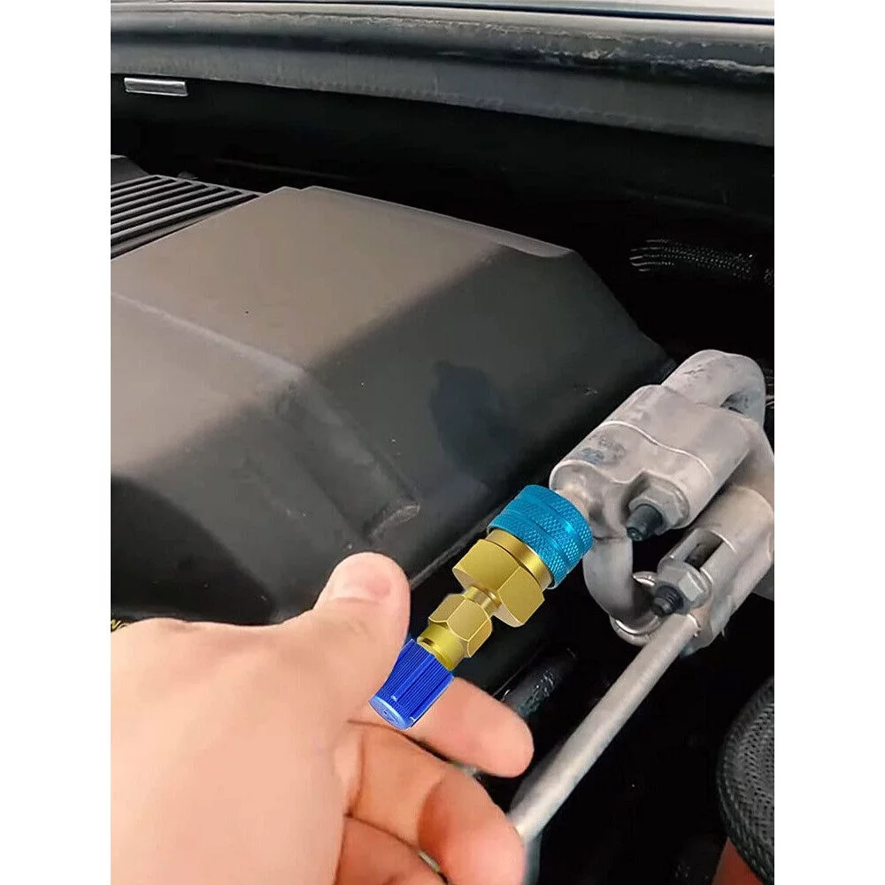 2-Pack Quick Coupler Adapters for R1234YF to R134A Conversion, High & Low Side Connectors