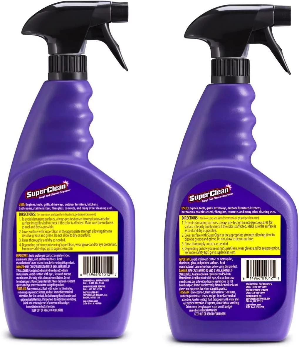 SuperClean 312203 All Purpose Tough Task Cleaner Degreaser 64oz, 64 fl. oz, 2 Pack