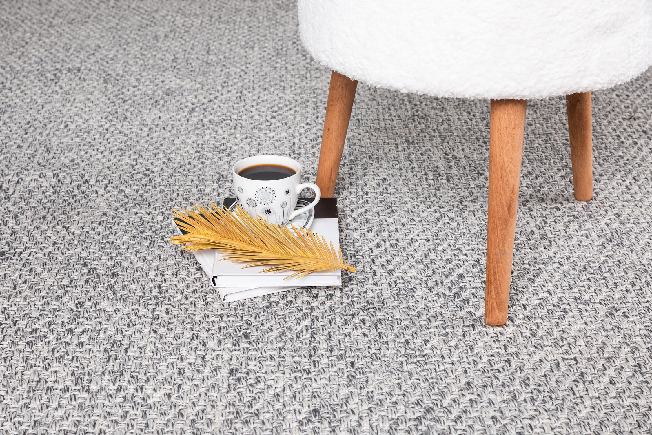 CAMILSON Solid Non Shedding Easy-Cleaning Outdoor Jute Rug Gray 6x9