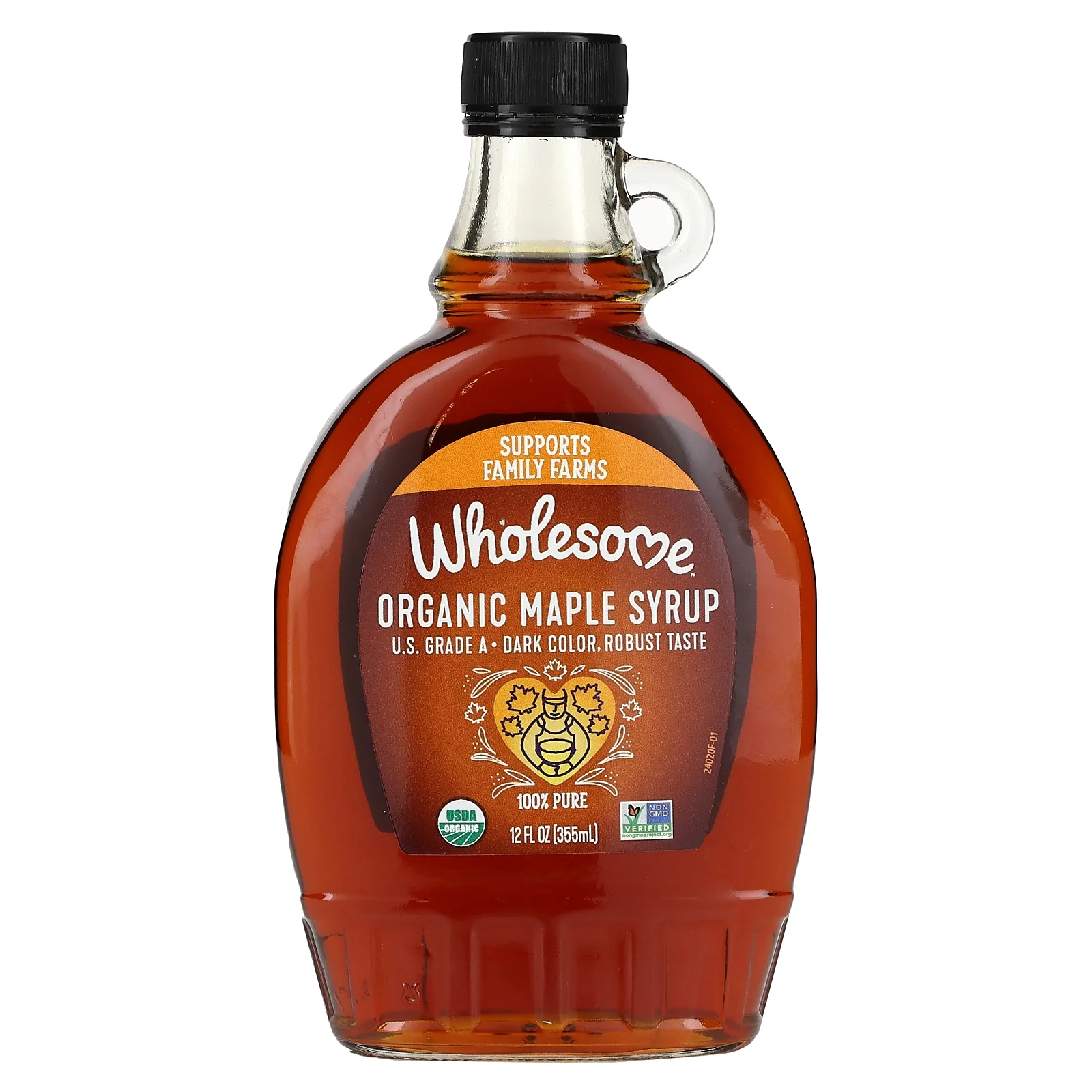 Wholesome Sweeteners Organic Maple Syrup, Dark, 12 fl oz (355 ml)