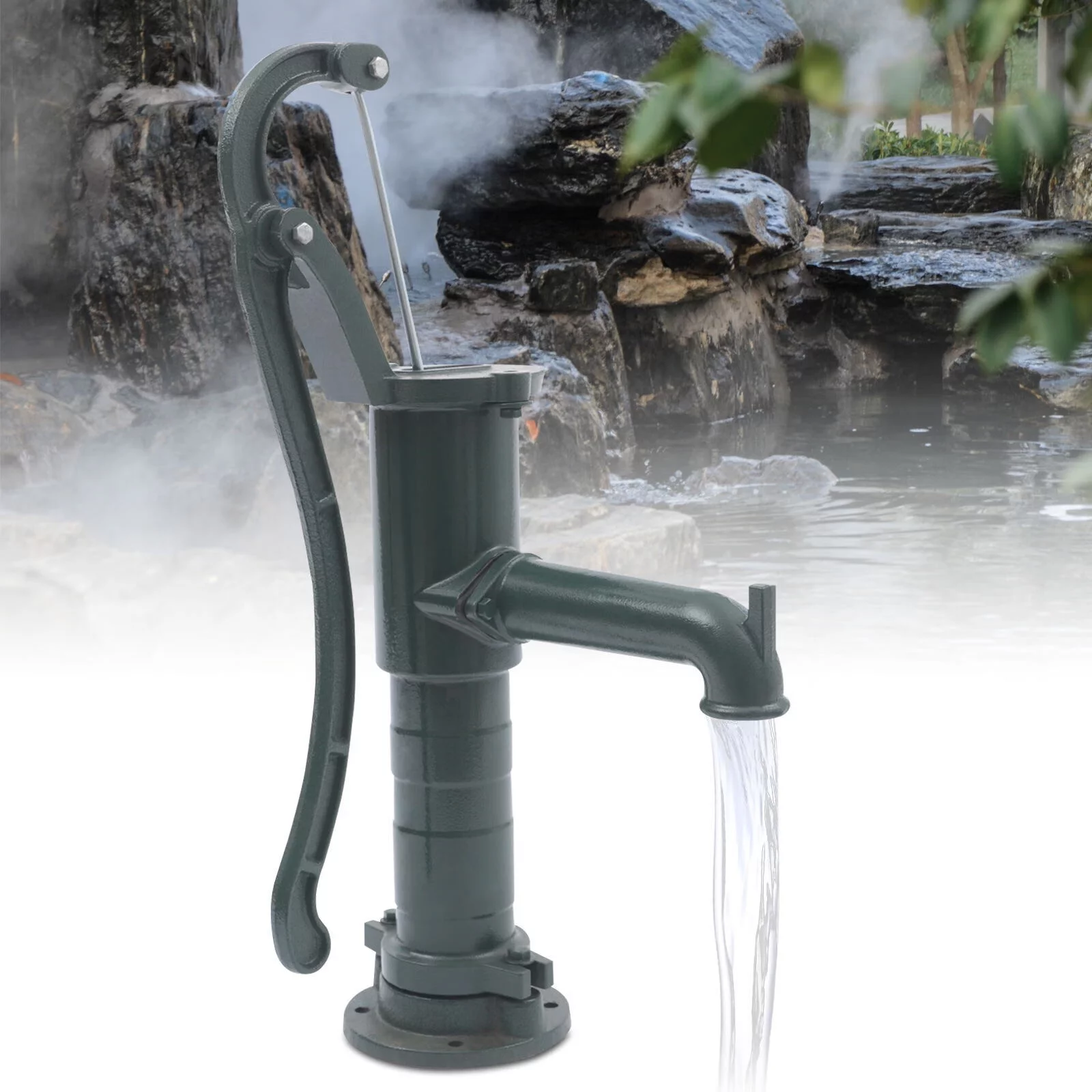 Wuzstar Manual Water Pump Yard Pond Outdoor Cast Iron Well Pitcher Jet Pump