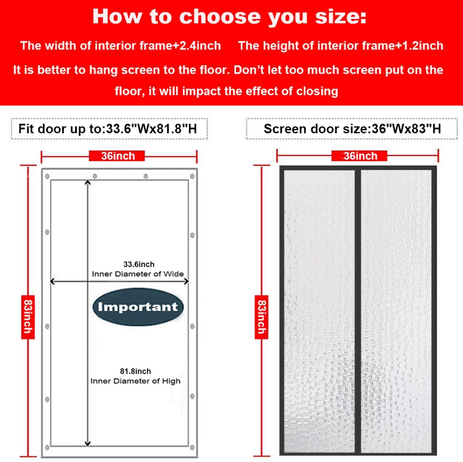 Magnetic Thermal Insulated Door Curtain 36