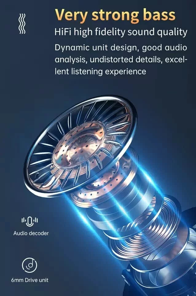 True Wireless Earbuds for Samsung Galaxy A02s Bluetooth 5.1 Headset Touch Control with LED Digital Display Charging Case, Noise Cancelling Earbuds with Mic - Black