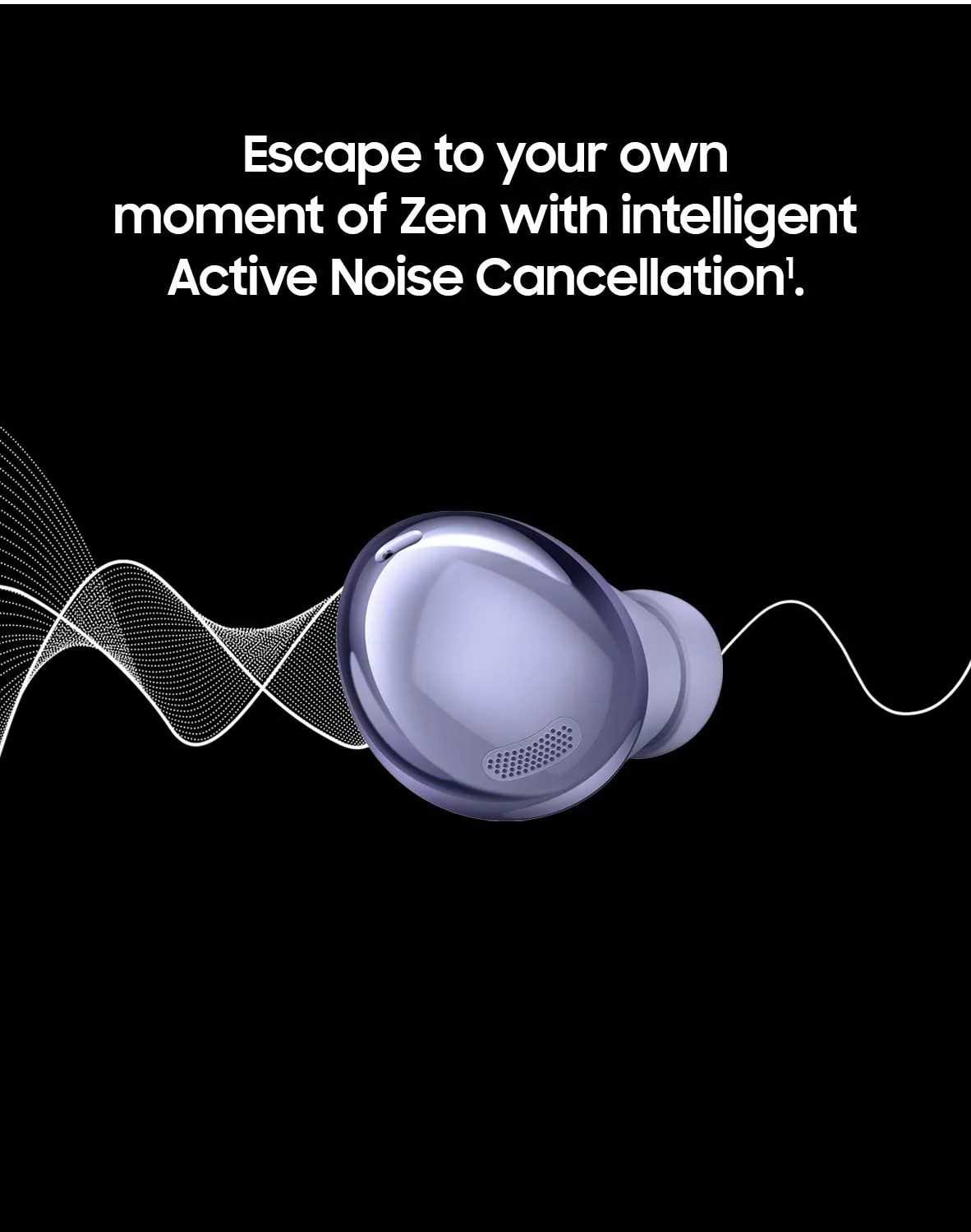 UrbanX Street Buds Pro Bluetooth Earbuds For vivo X60 Pro True Wireless, Noise Cancelling, Charging Case, Quality Sound, Sweat Resistant, Purple (US Version)