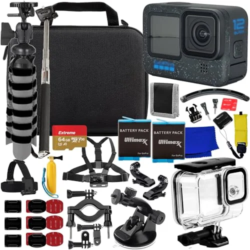 GoPro HERO12 Black Action Camera Specialty Bundle - 18PC Accessory Kit