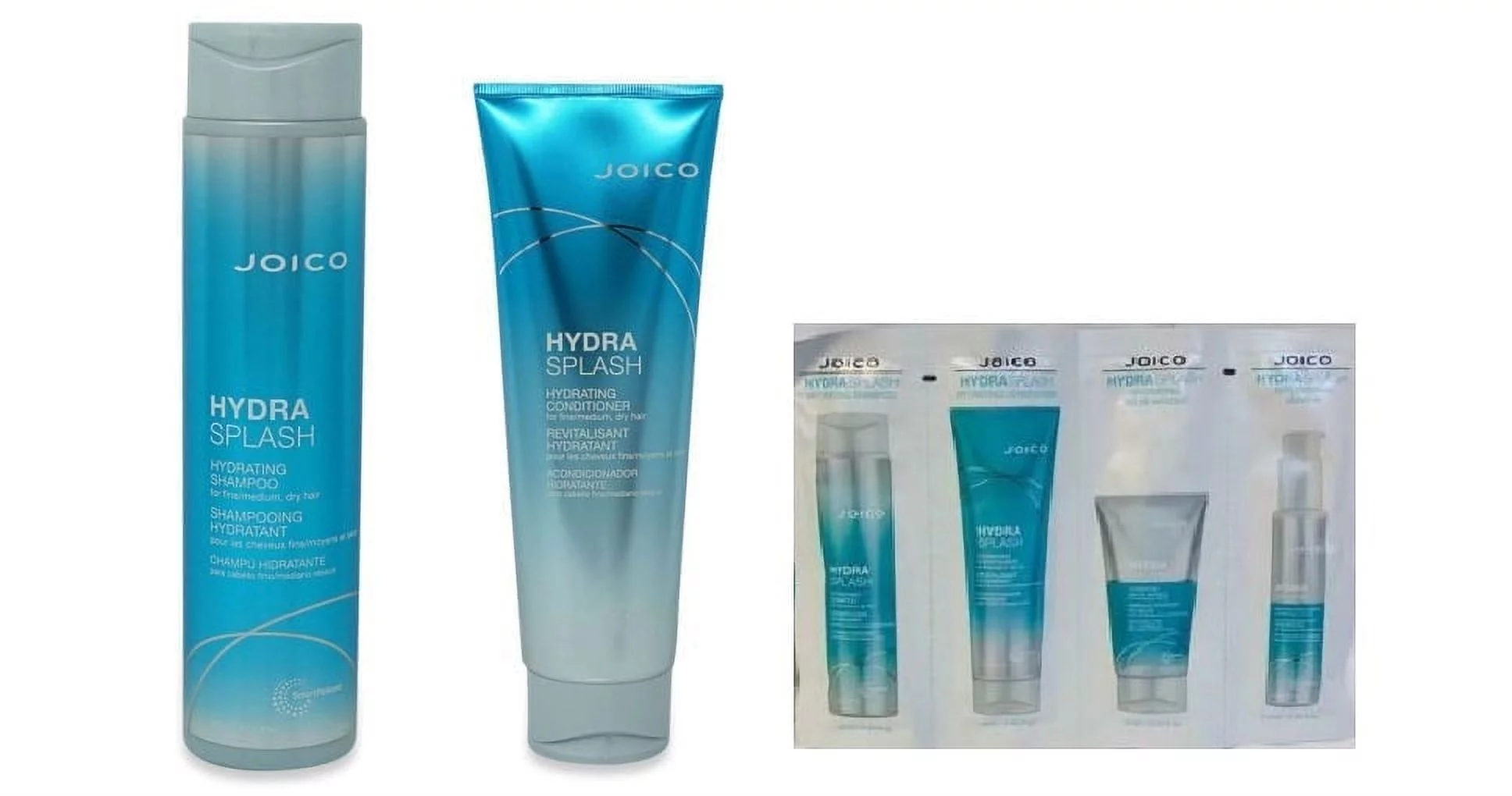 Joico HYDRA SPLASH Hydrating Shampoo & Conditioner DUO SET with free 4 Sample