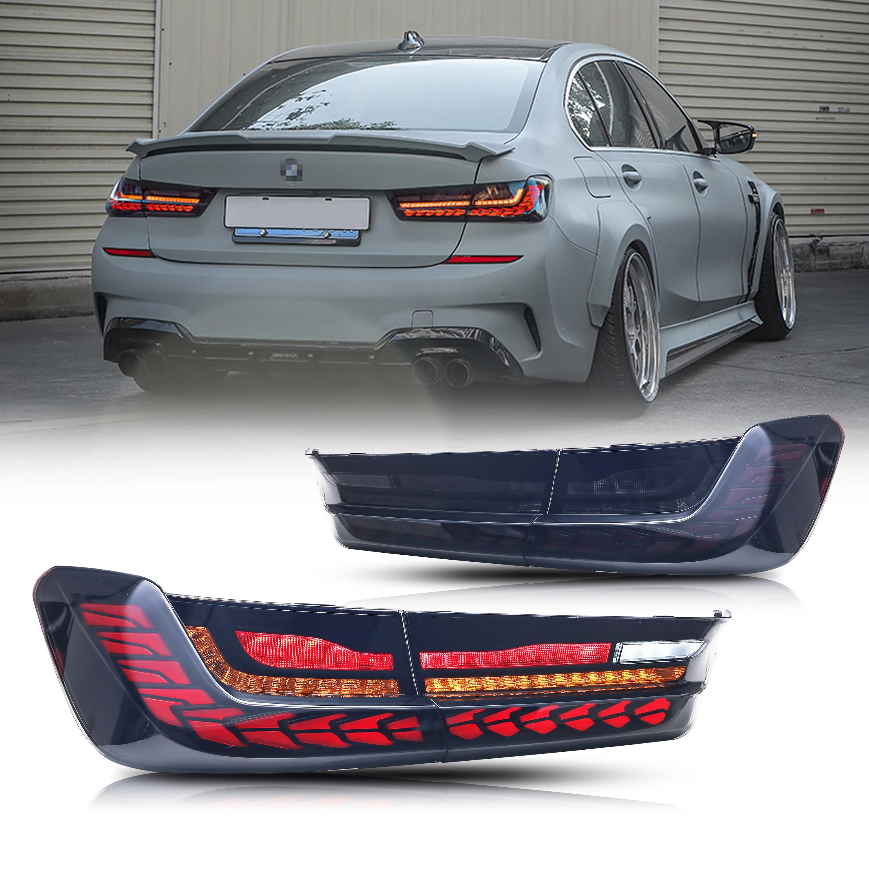 LED Sequential Tail Lights For BMW 3 Series G20 M3 2019 2020 2021 2022 Animation Rear Lamp