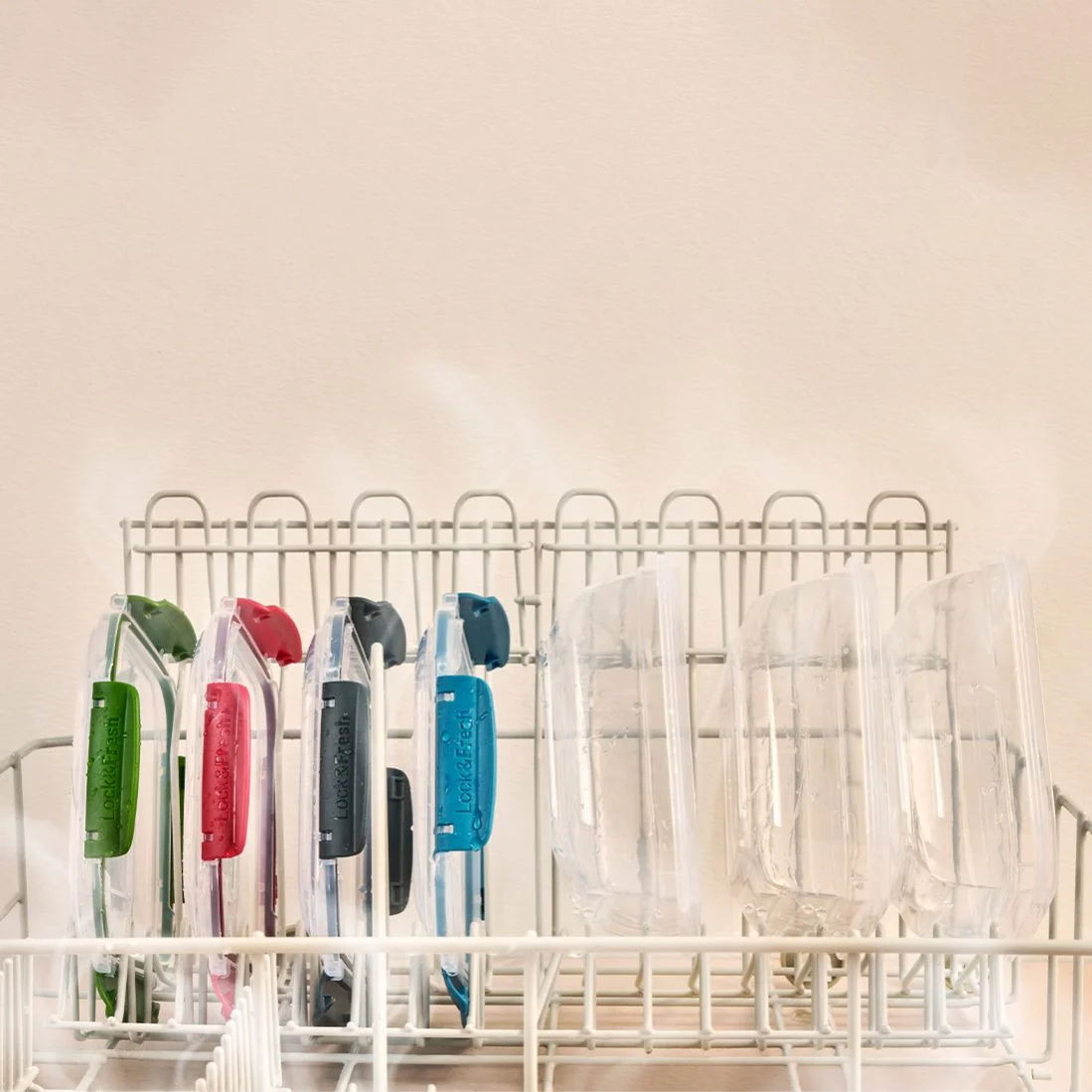 Superio Lock and Fresh Airtight Food Storage Containers with Lids for Kitchen Pantry Organization and Storage, BPA Free, Lunch, and Meal Prep Plastic Containers, 30 oz. Square Sealed Container, Red