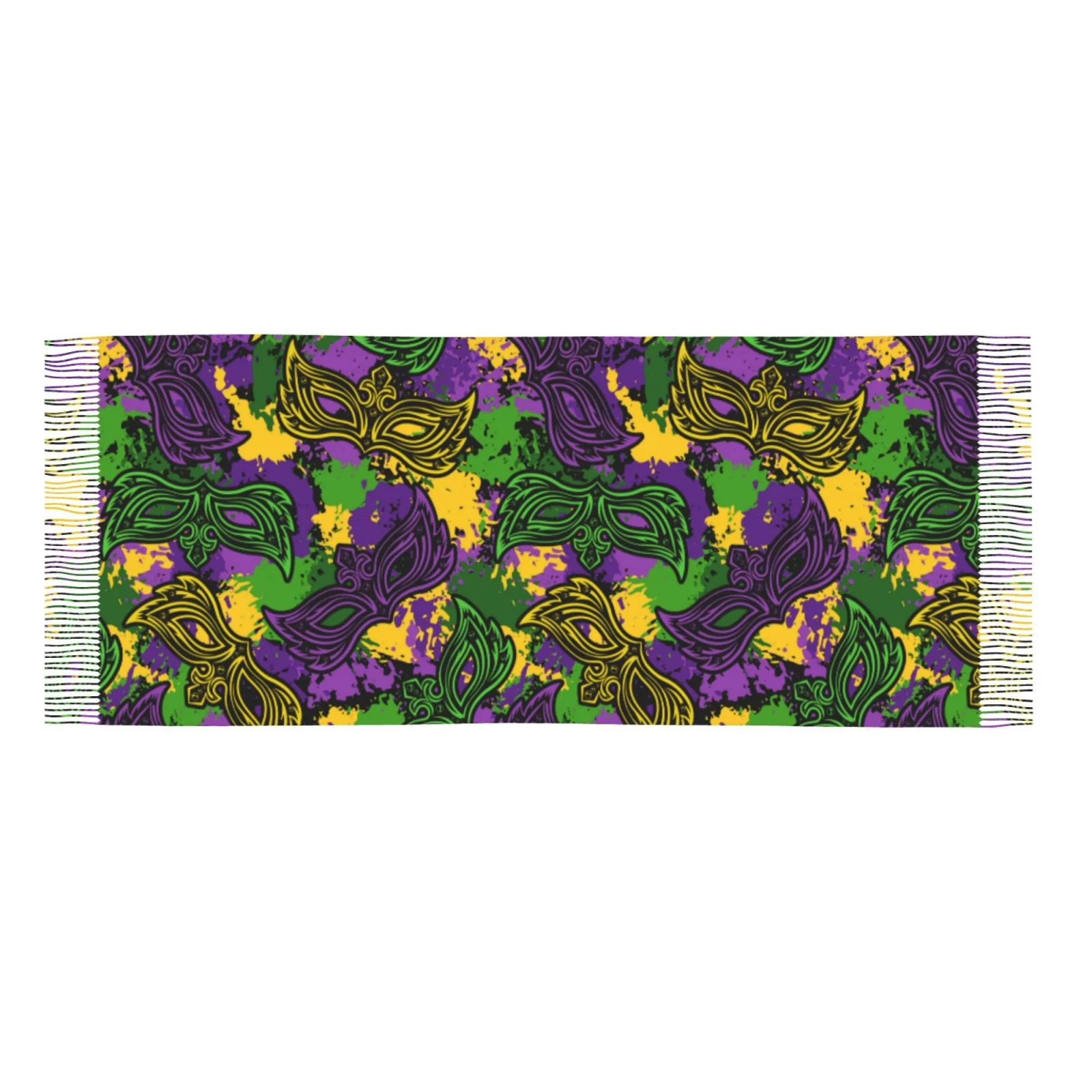 Ocsxa Scarf Shawl Wraps For Women Soft Cashmere Scarf Mardi Gras7 Printed Large Blanket Scarf
