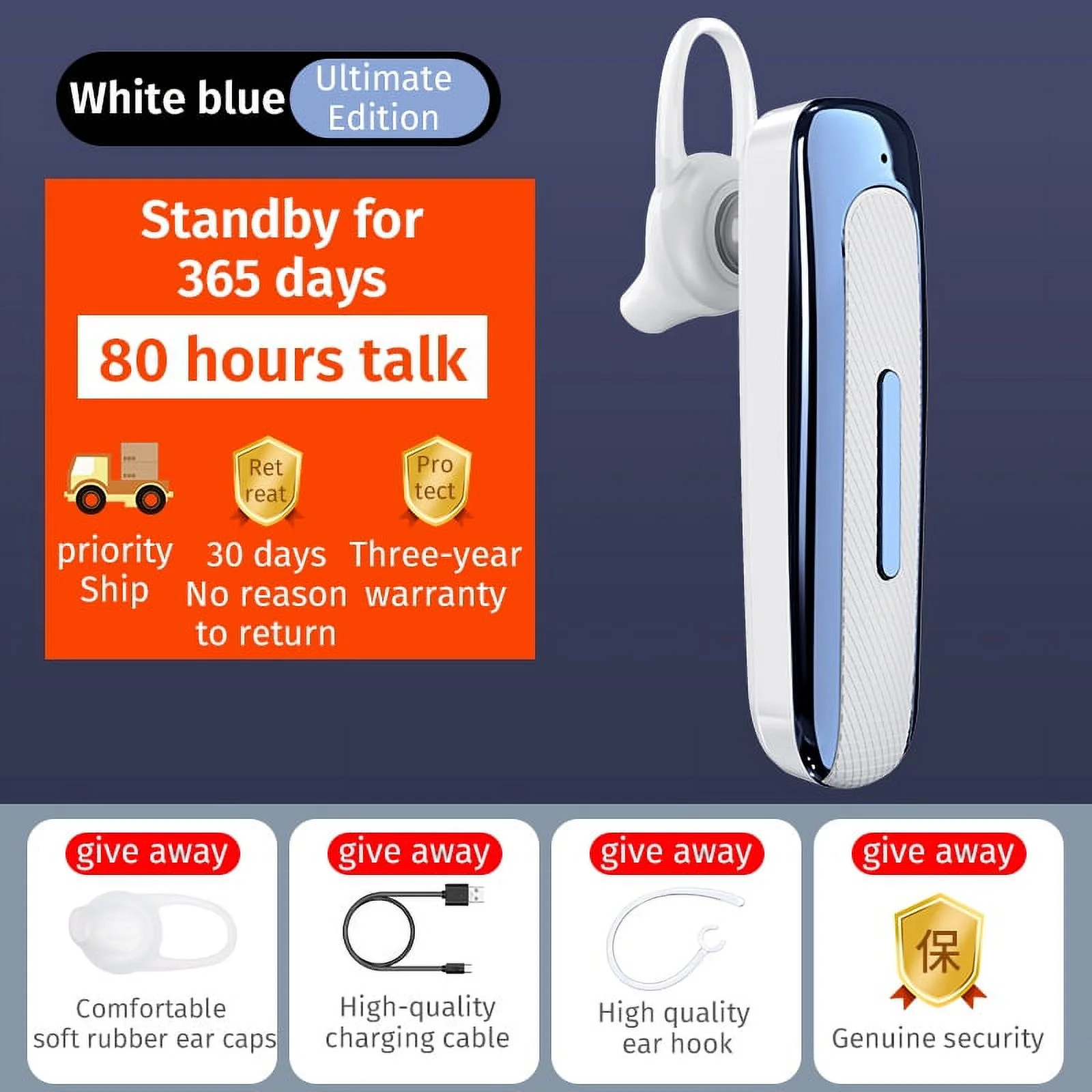New E1 Bluetooth- Headphones High Battery Life Business And Sports Earbuds Long Standby Wireless Stereo Single Earbuds
