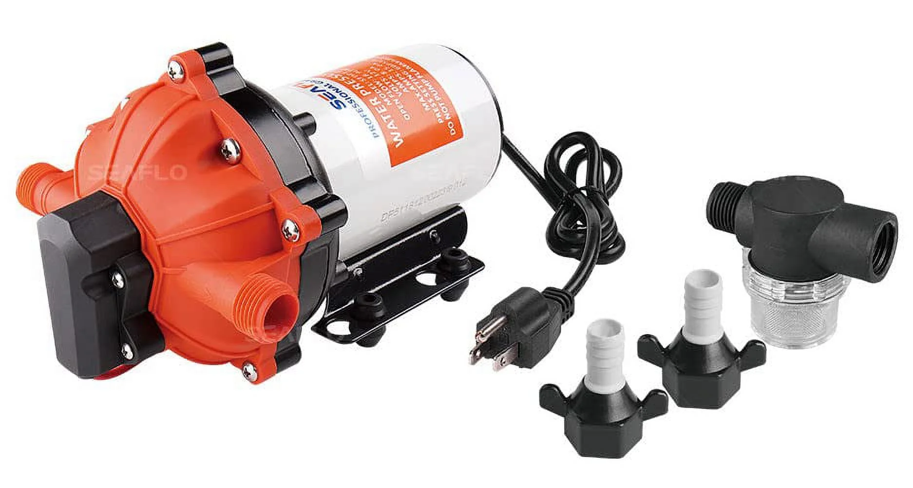SEAFLO 55-Series Industrial Water Pressure Pump w/Power Plug for Wall Outlet - 115VAC, 5.0 GPM, 60 PSI