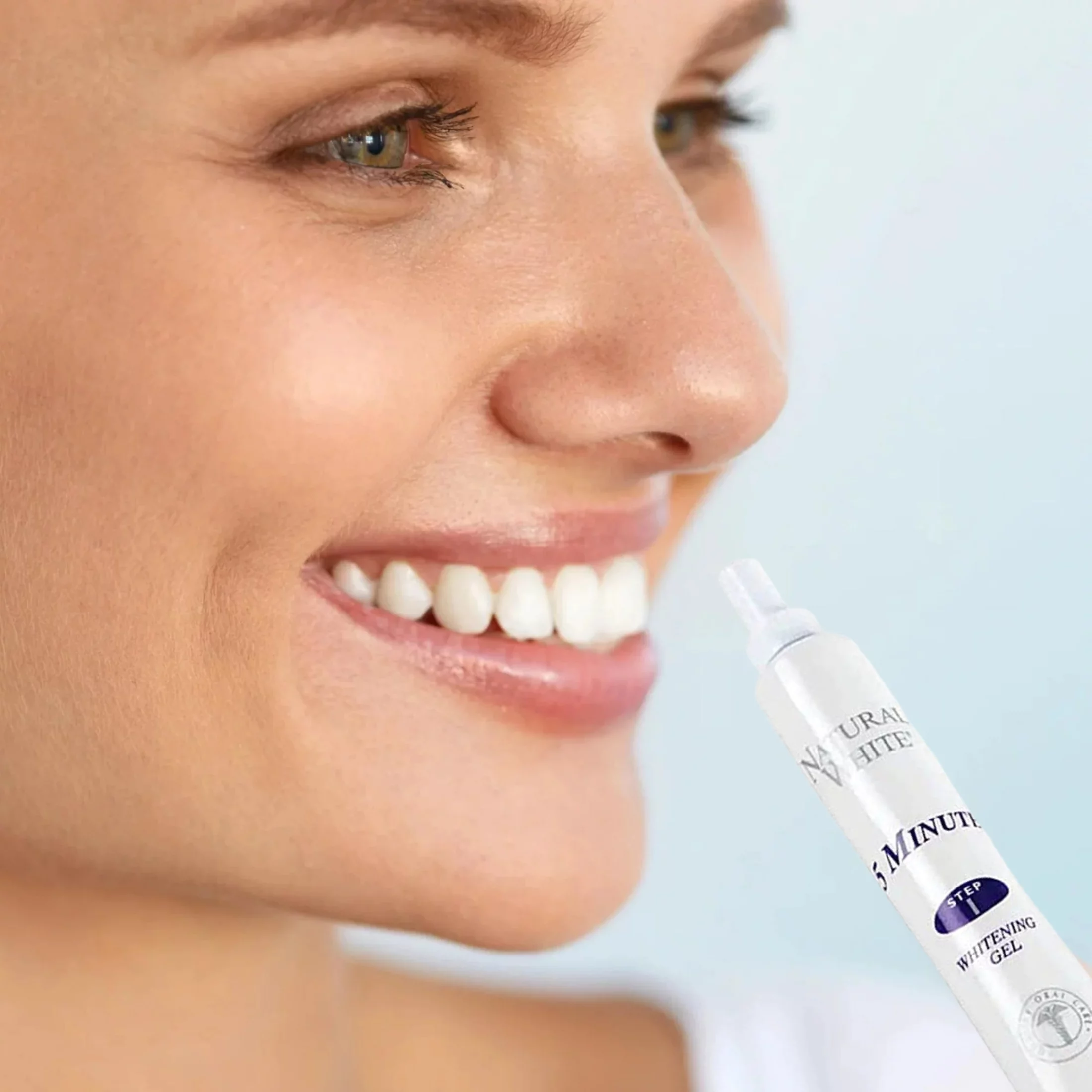 Natural White 5 Minute Teeth Tooth Whitening Kits Gel Comfort Fit Mouth Tray Effective At Home Teeth Whitening Travel Friendly Portable and Easy to Use for Men Women Oral Care 0.75oz each - Pack of 6