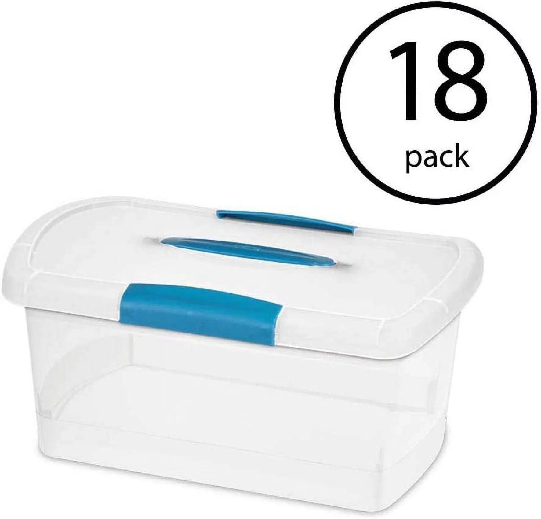 Sterilite 18748606 Medium Nesting ShowOffs Clear File Box w/Latches 18 Pack