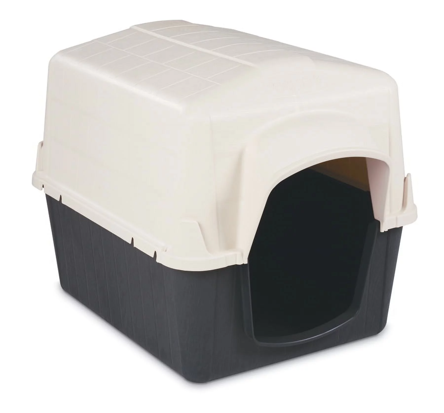 Petmate Barnhome III Plastic Outdoor Dog house for Small Pets 15-25 lb, White