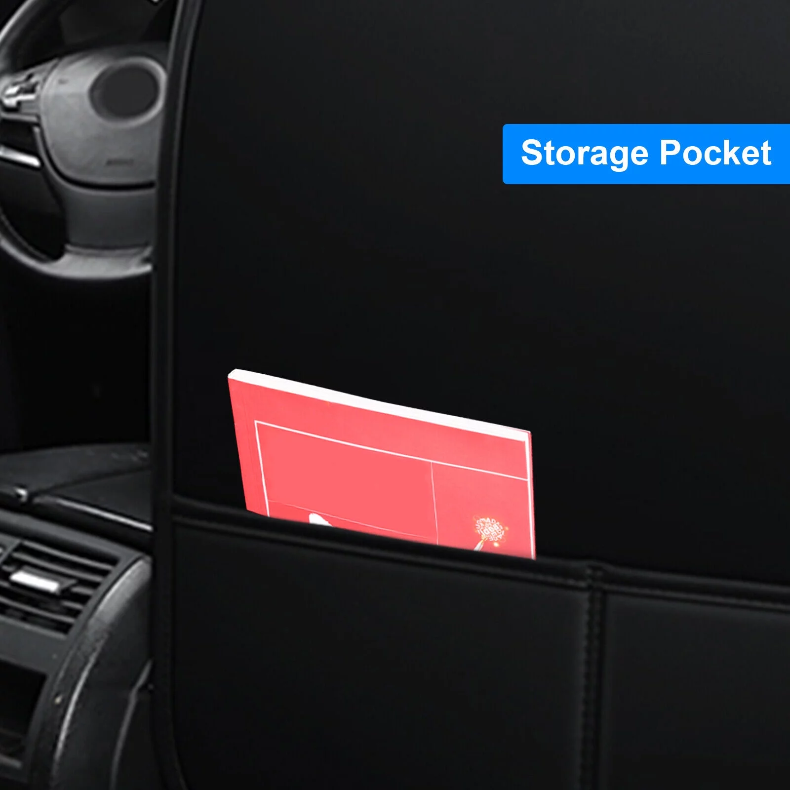 Car Seat Cover for Chevrolet, Waterproof 5 Seats Front Rear Seat Protector, Durable Pu Leather Full Set  for Cruze/ Impala/ Malibu/ Tracker Balck