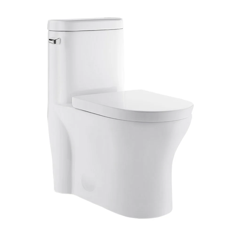 Swiss Madison Monaco One-Piece Elongated Left Side Flush Handle Ceramic Toilet 1.28 Gpf