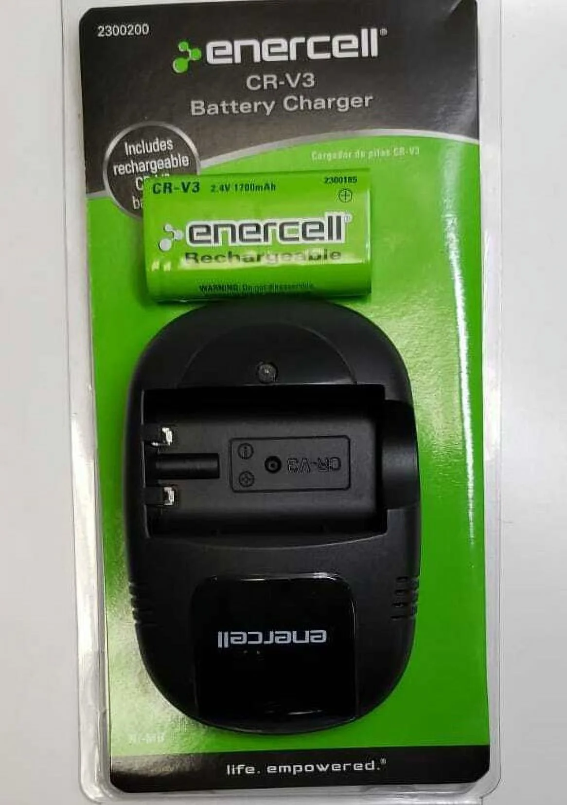 Enercell CR-V3 Ni-MH Battery and Battery Charger (2.4V, 1700mAh)