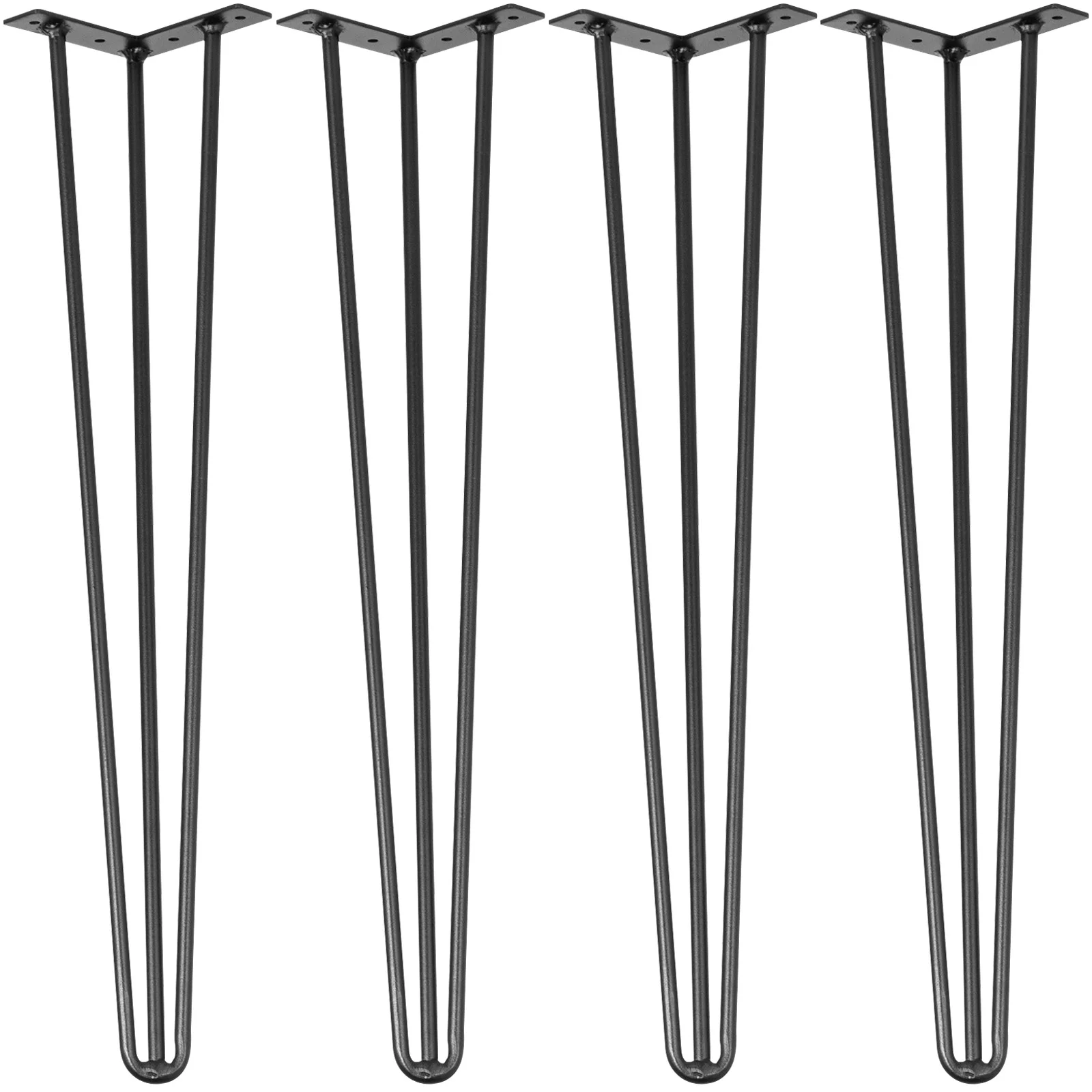 BENTISM Hairpin Table Legs 30 inch, Set of 4 DIY Desk Table Legs 3 Rods Heavy Duty