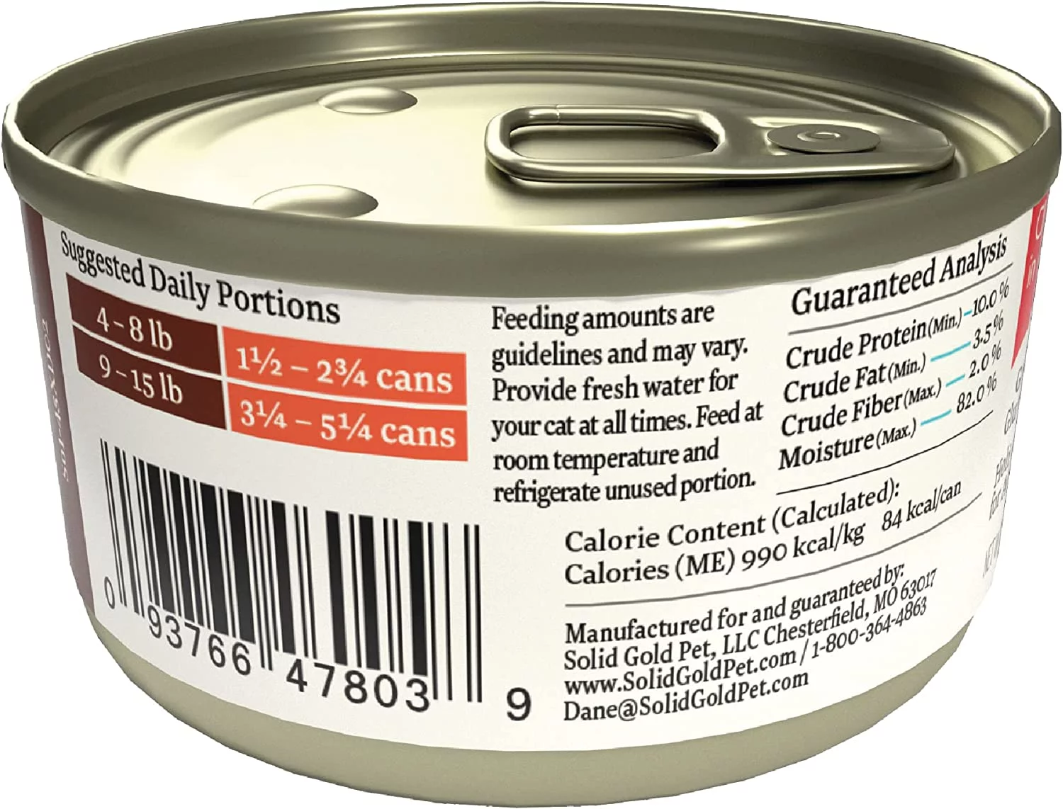 Solid Gold Wholesome Selects Wet Cat Food, Chicken & Pumpkin, 24 cans