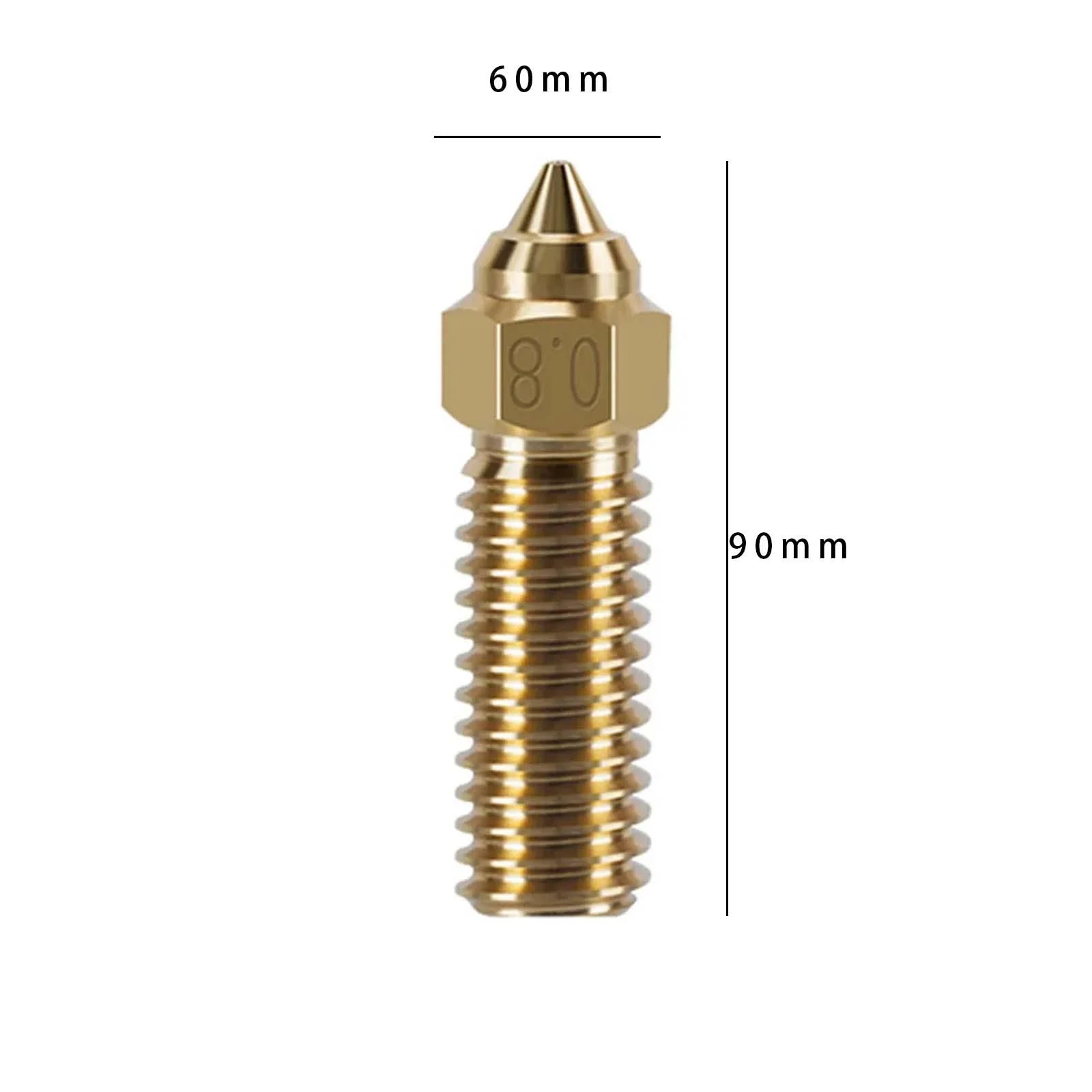 Rushawy 6x3Pcs 3D Printer Nozzles High Flow Easy Installation Replacement Parts for K1 0.8mm