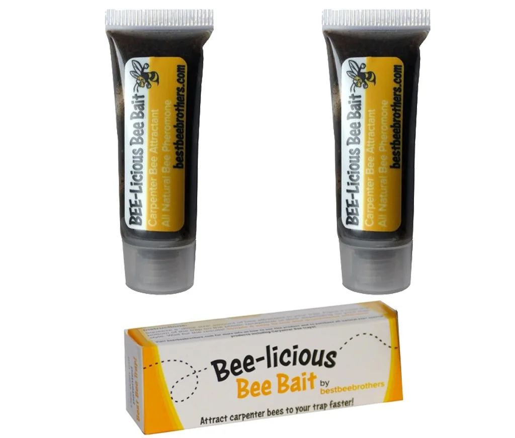 Bee-licious Bee Bait 2 Pack by Best Bee Brothers Attractant for Carpenter Bees