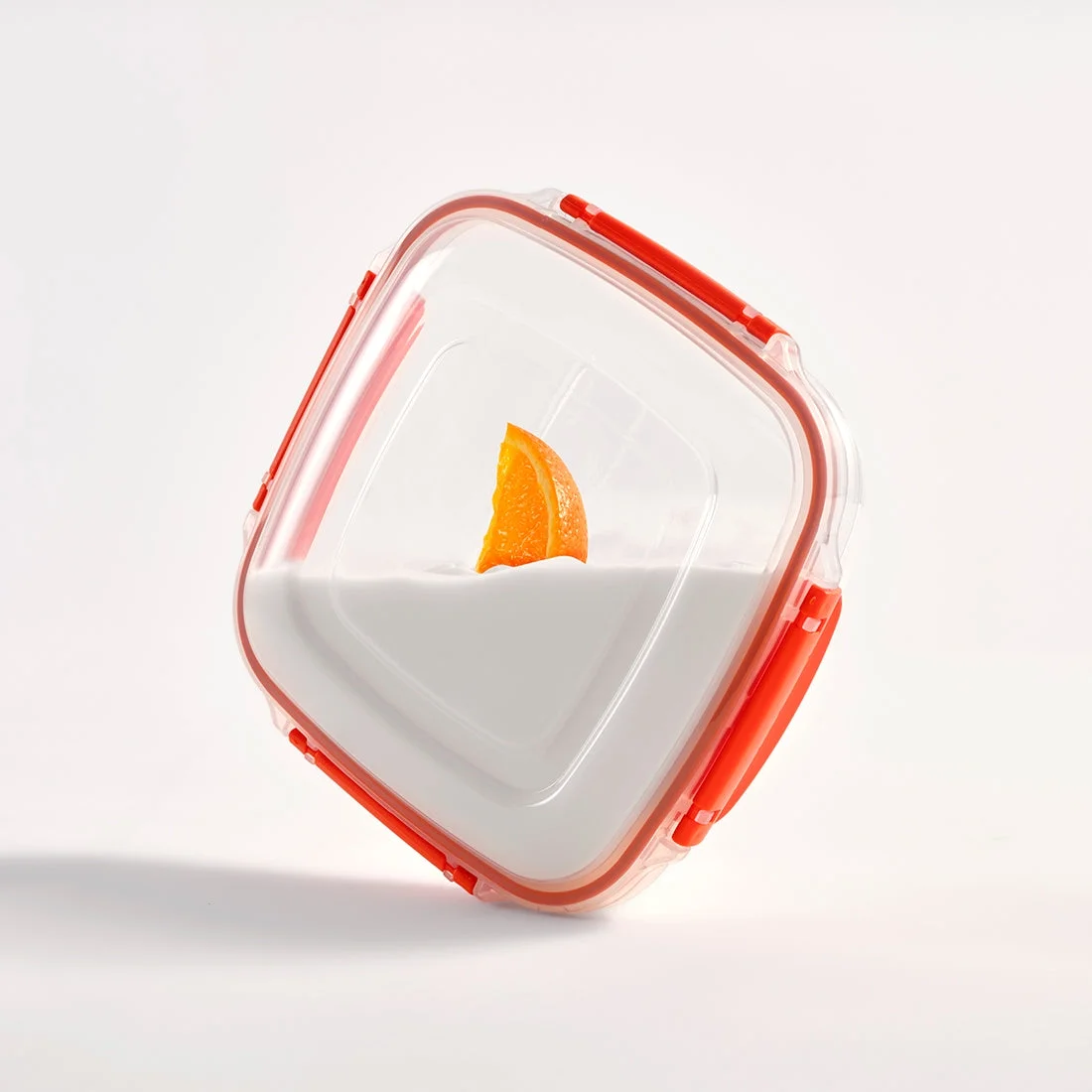 Superio Lock and Fresh Airtight Food Storage Containers with Lids for Kitchen Pantry Organization and Storage, BPA Free, Lunch, and Meal Prep Plastic Containers, 30 oz. Square Sealed Container, Red