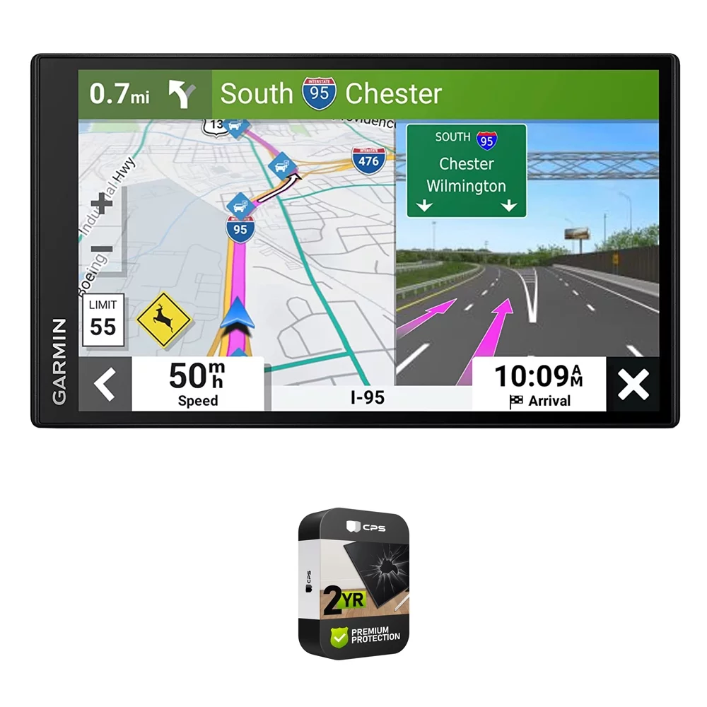 Garmin 010-02471-00 Drive Smart Car GPS Navigator Bundle with 2 Year Extended Accidental Repair Plan