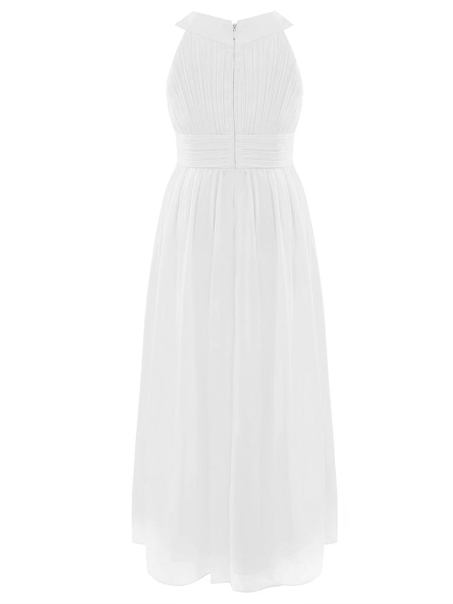 Aislor Flower Girls Wedding Bridesmaid Dress Pageant Party Princess 4-16 White 14