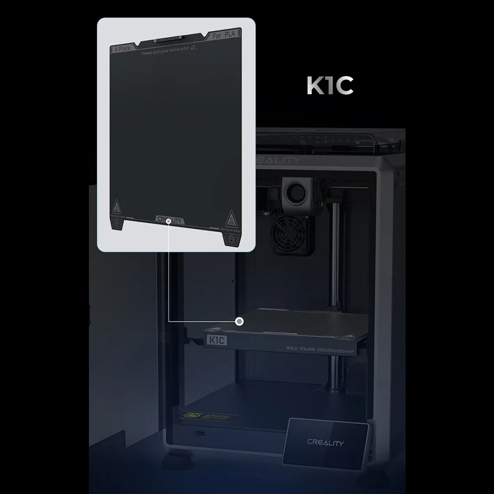 Printing Platform,Pei Build Plate Soft K1c 3d Printer Temperature Resistance K1c Smooth Model Removal Temperature Resistance Suitable K1c Plate Resistance With K1c With Plate