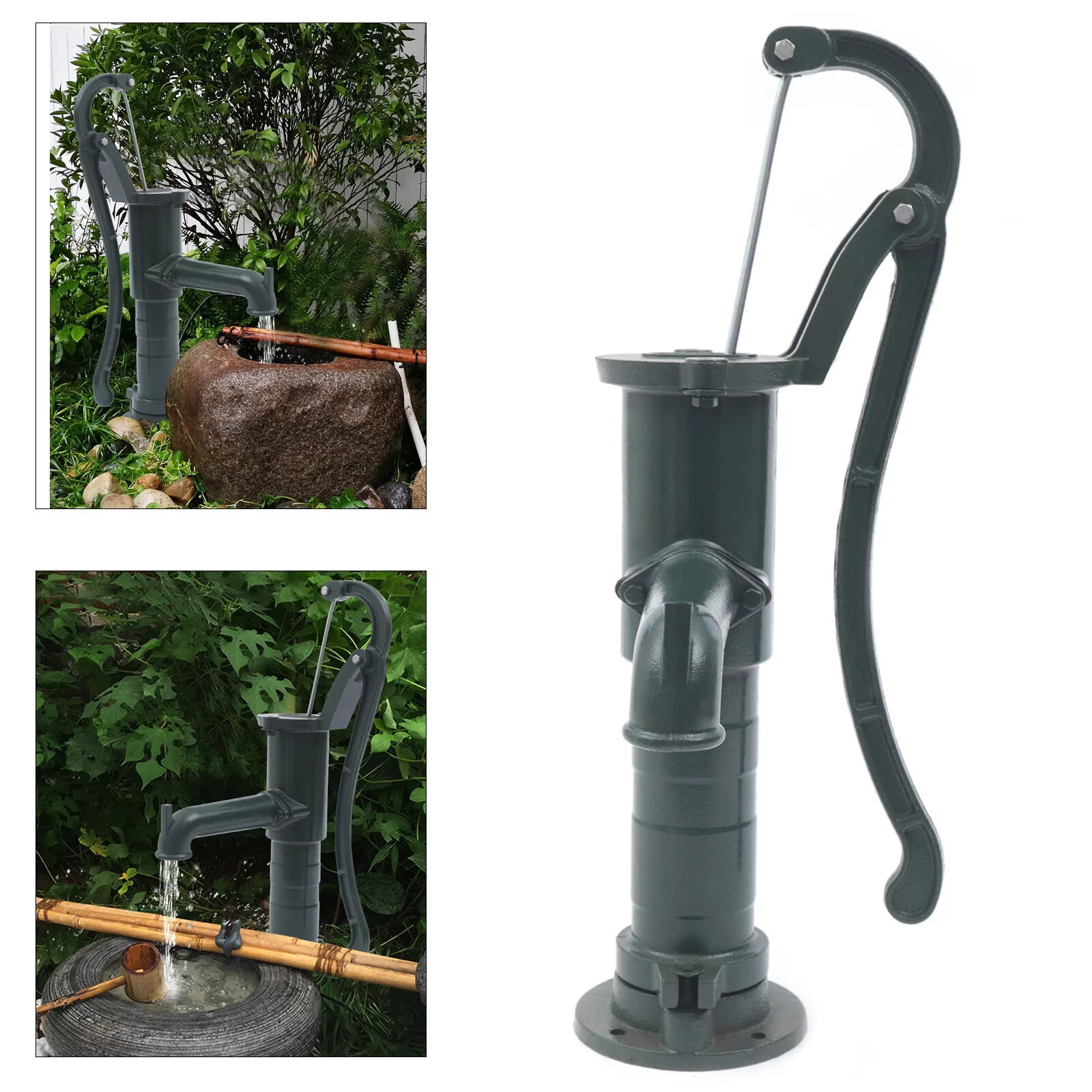 Wuzstar Manual Water Pump Yard Pond Outdoor Cast Iron Well Pitcher Jet Pump