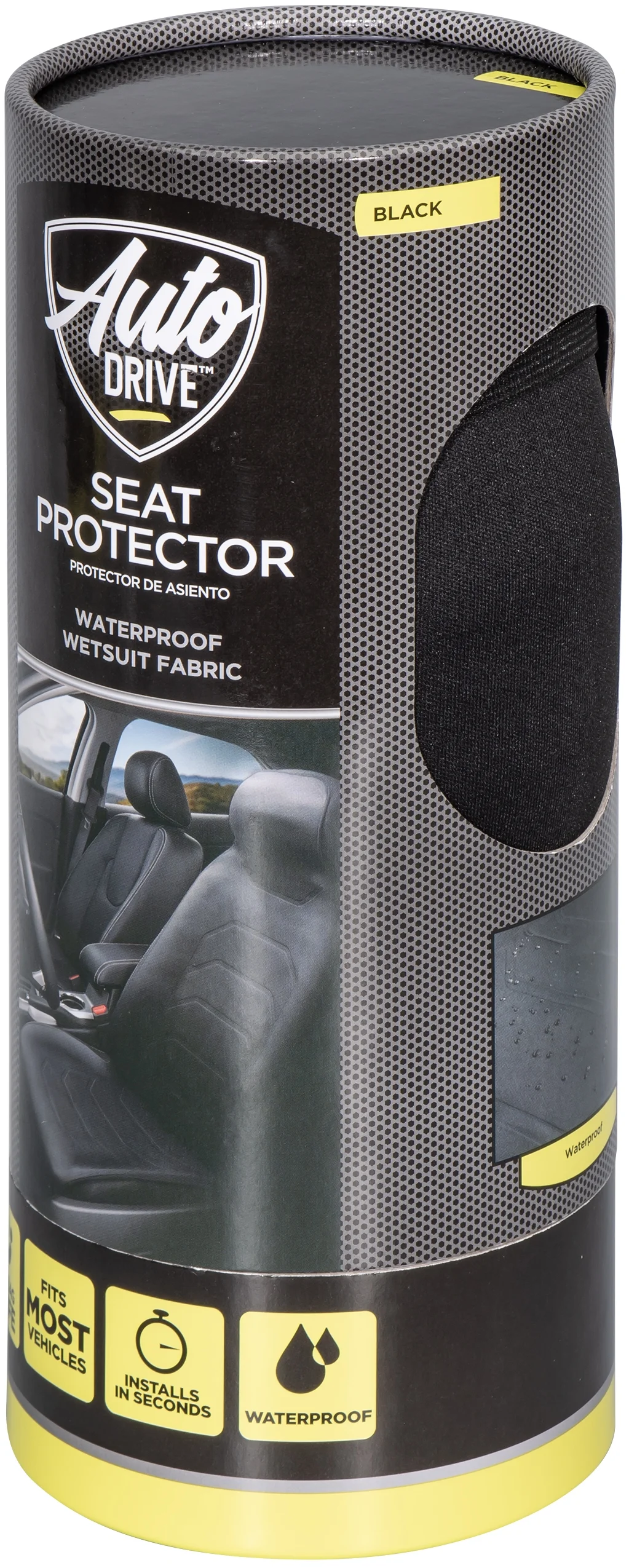 Auto Drive Waterproof Seat Protector Black, Universal Fit, SC533234