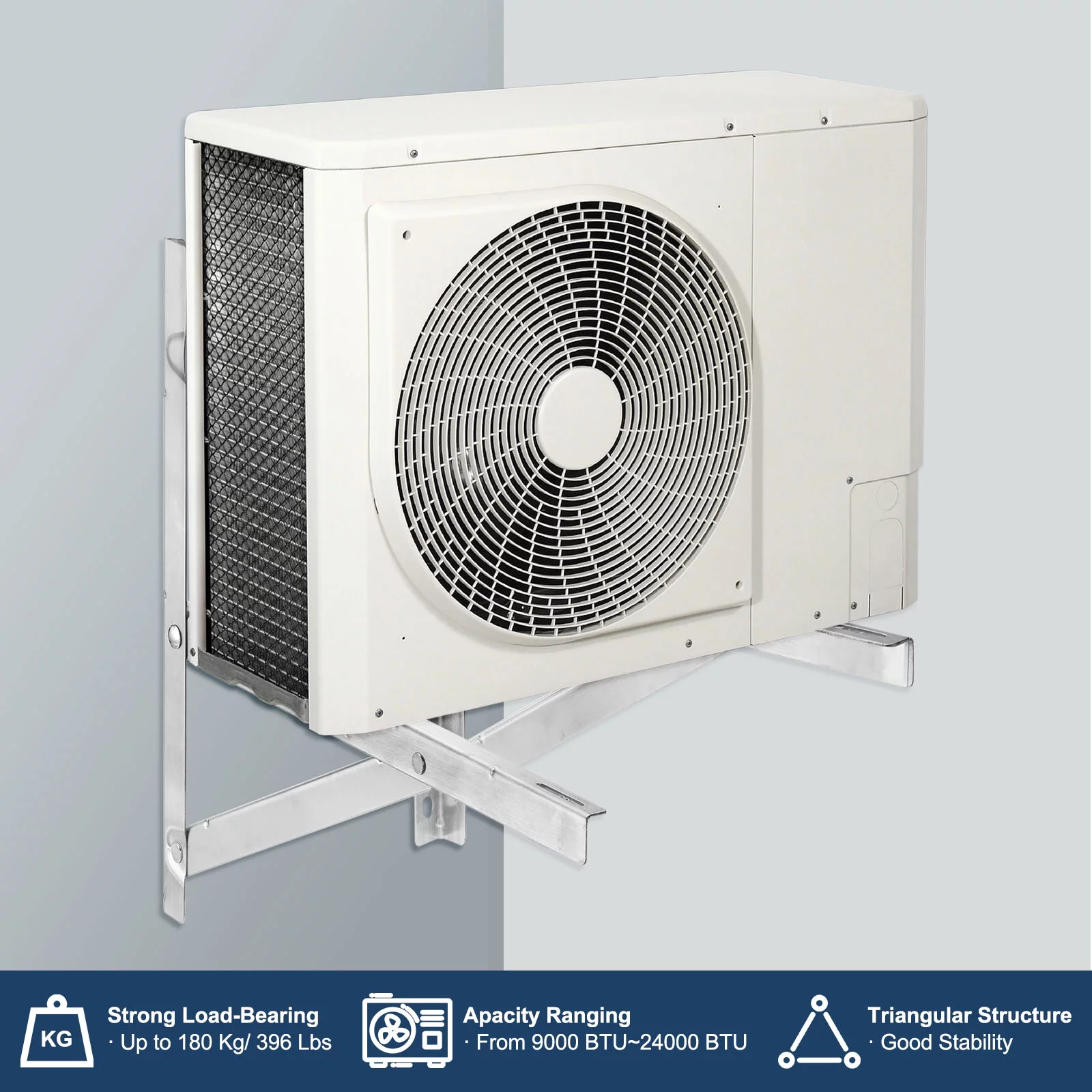 Uxcell Mini Split Wall Mounting Bracket for 9k to 24k BTU Air Conditioner Heat Pump Up to 400Lbs