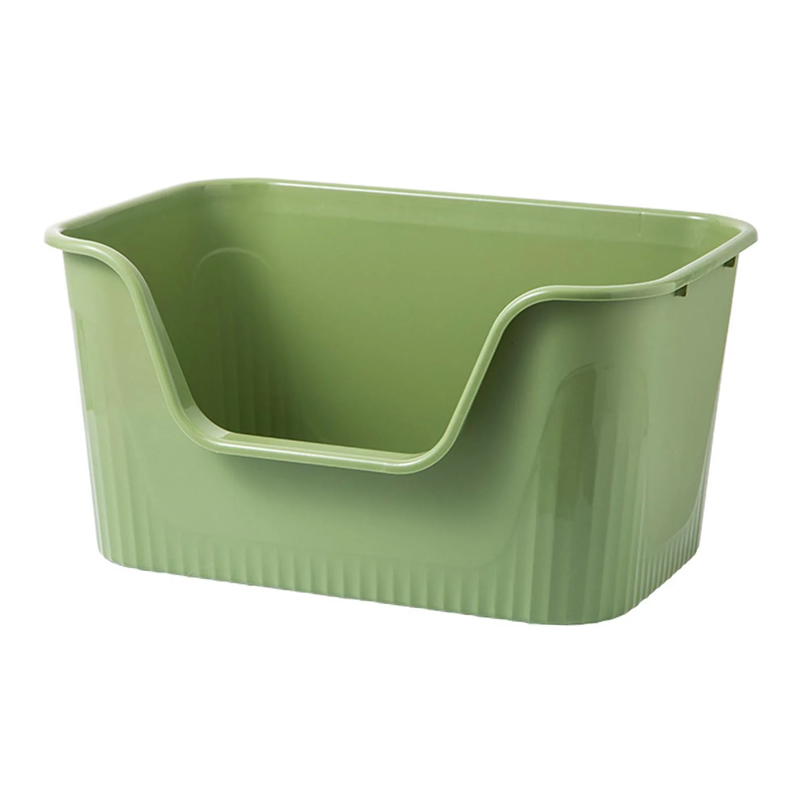 Toysmith Open Cats es Front Opening Bedpan Easy Access High Sided Cat Toilet Sandbox Semi Enclosed Pet Litter Pan Green S