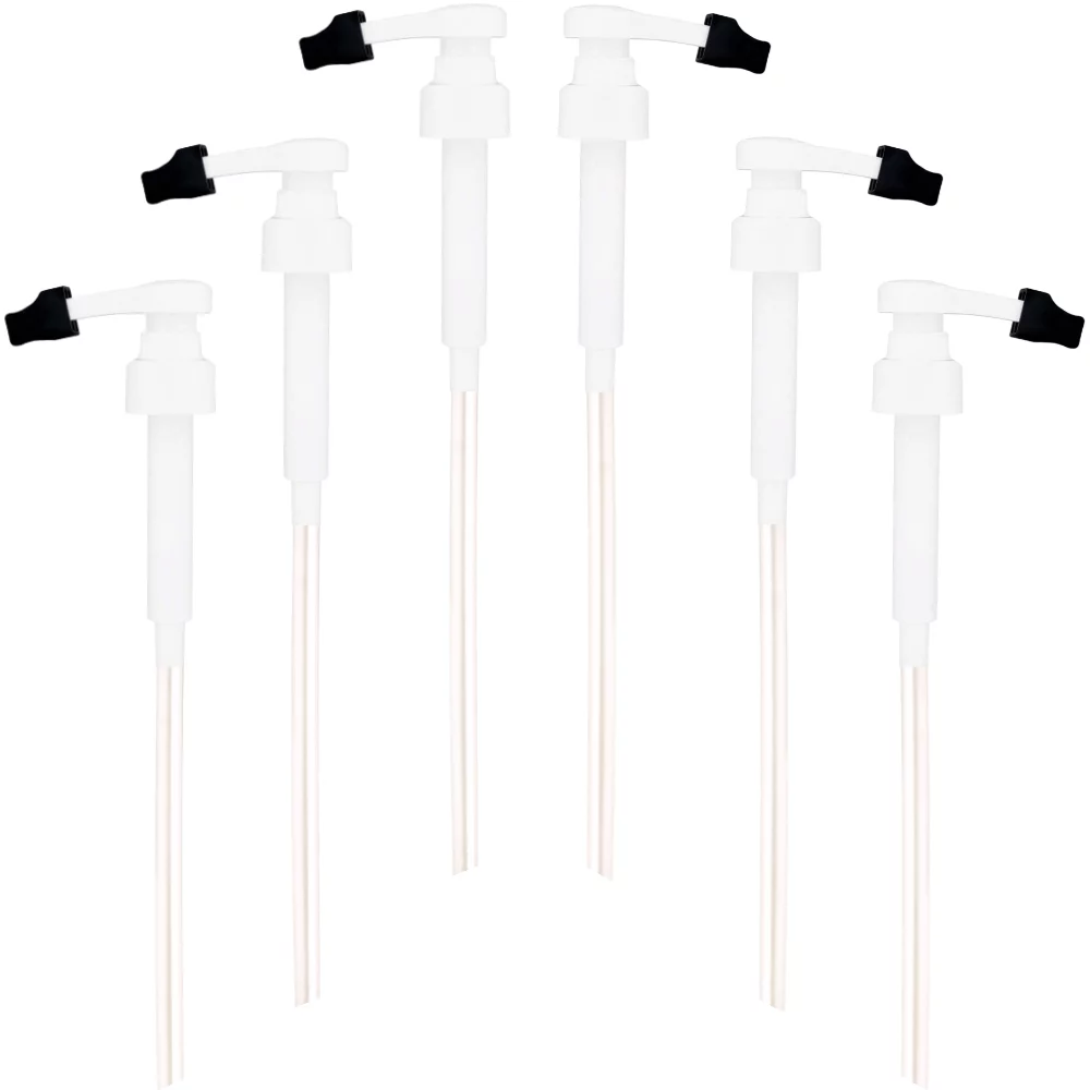 Syrup Pump for Monin Glass 750mL (25.4 Fl Oz) Syrup Bottles (Pack of 6)