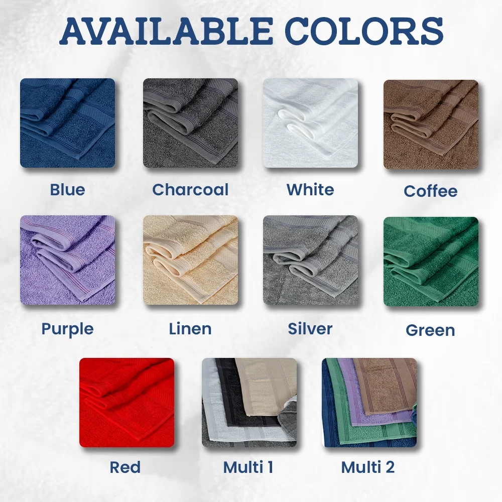 Casa Lino 400 GSM 4 Pack Bath Towels (27x54), 100% Cotton, Lightweight & Highly Absorbent, Linen