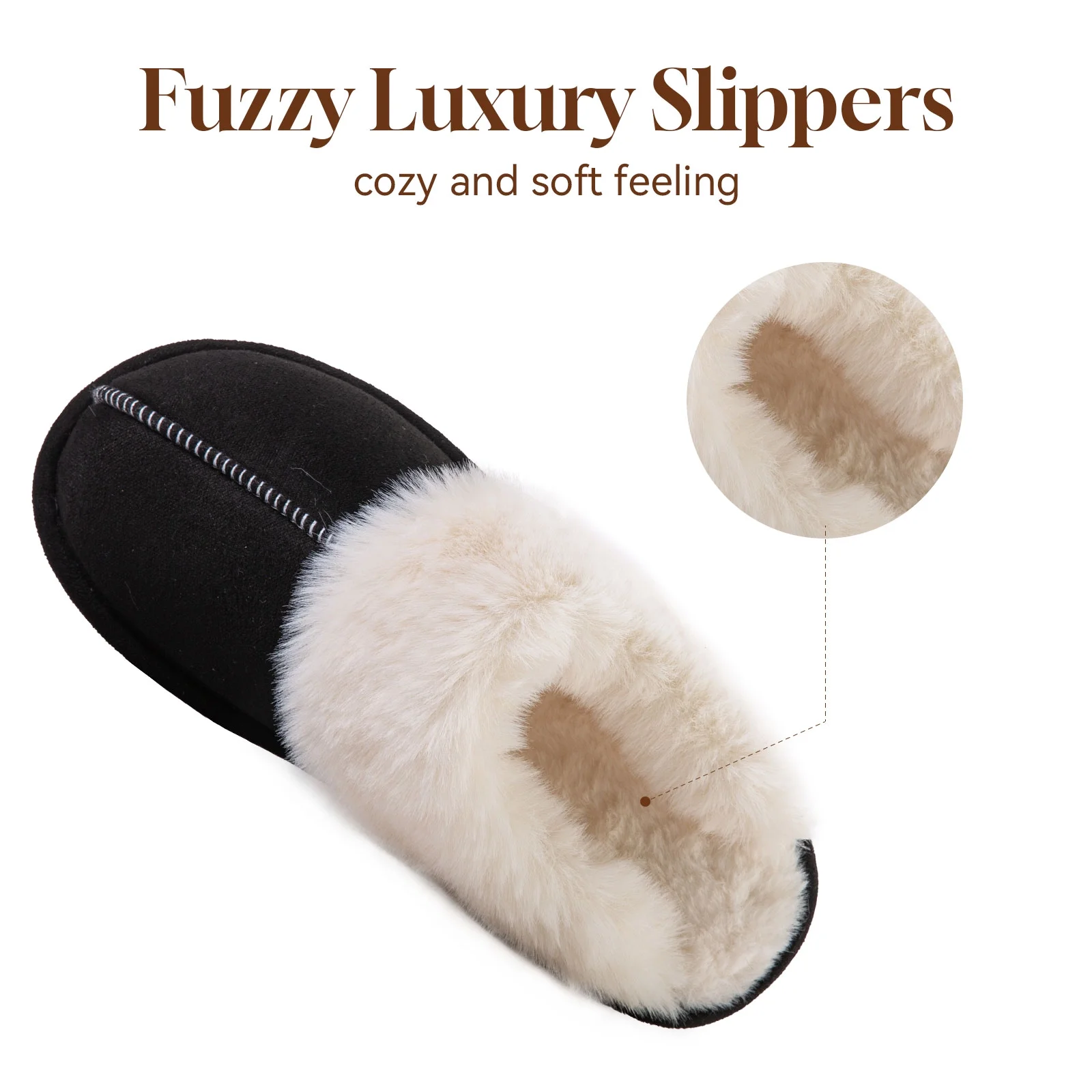 Women's Fireside Sydney Shearling Fur Indoor/Outdoor Scuff Slipper with Wide Widths