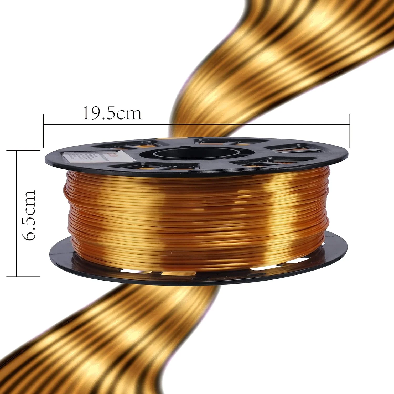 DO3D Silk Red PLA Satin Shiny 3D Printer Filament, 1.75mm Diameter 1kg Spool 2.2lbs for FDM 3D Printers Gold
